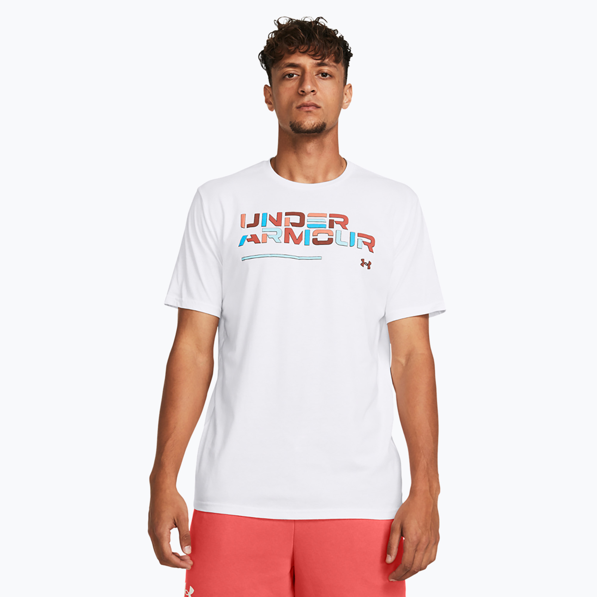 Koszulka męska Under Armour Colorblock Wordmark white/black | WYSYŁKA W 24H | 30 DNI NA ZWROT