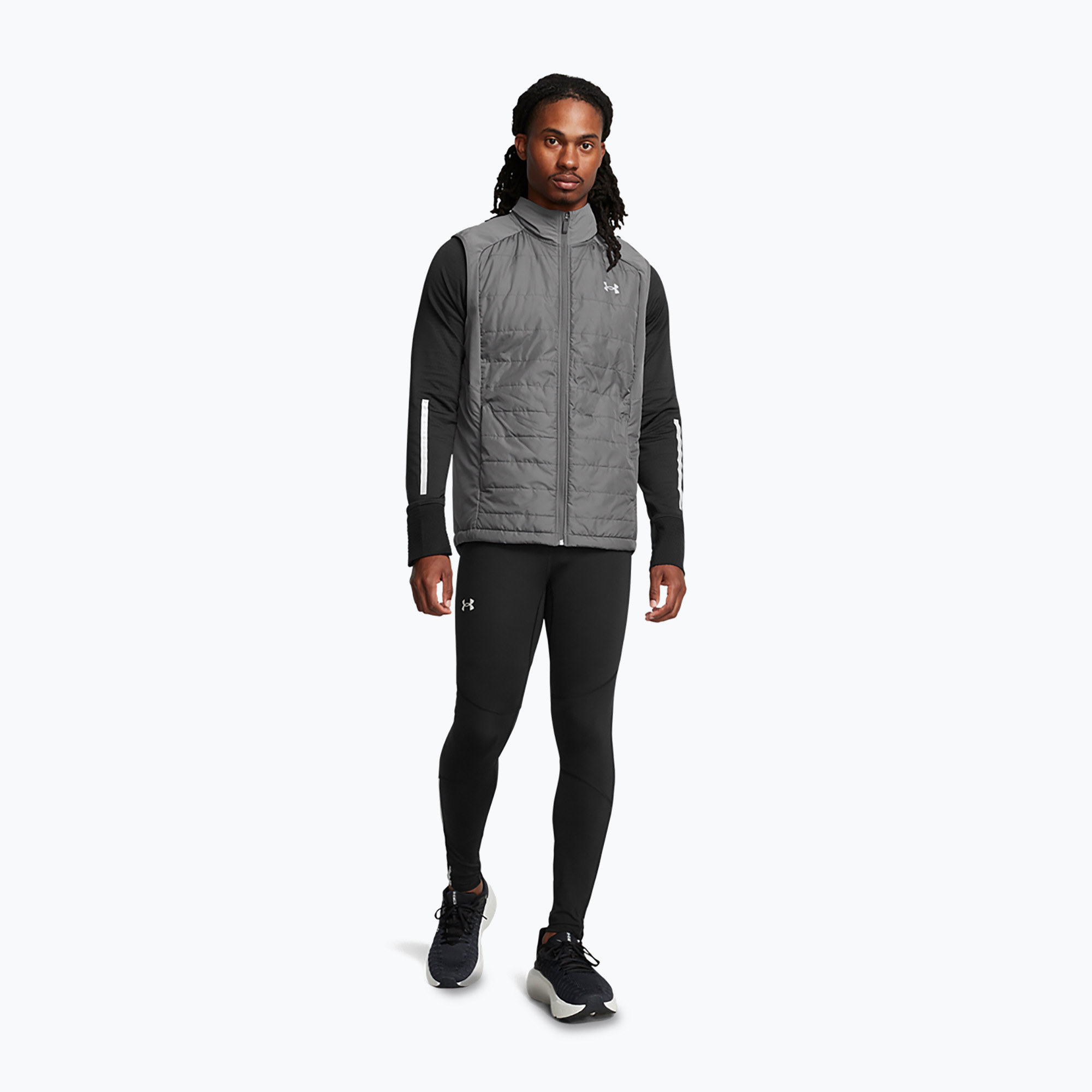 Bezrękawnik do biegania męski Under Armour Storm Session Run Vest castlerock/reflective | WYSYŁKA W 24H | 30 DNI NA ZWROT