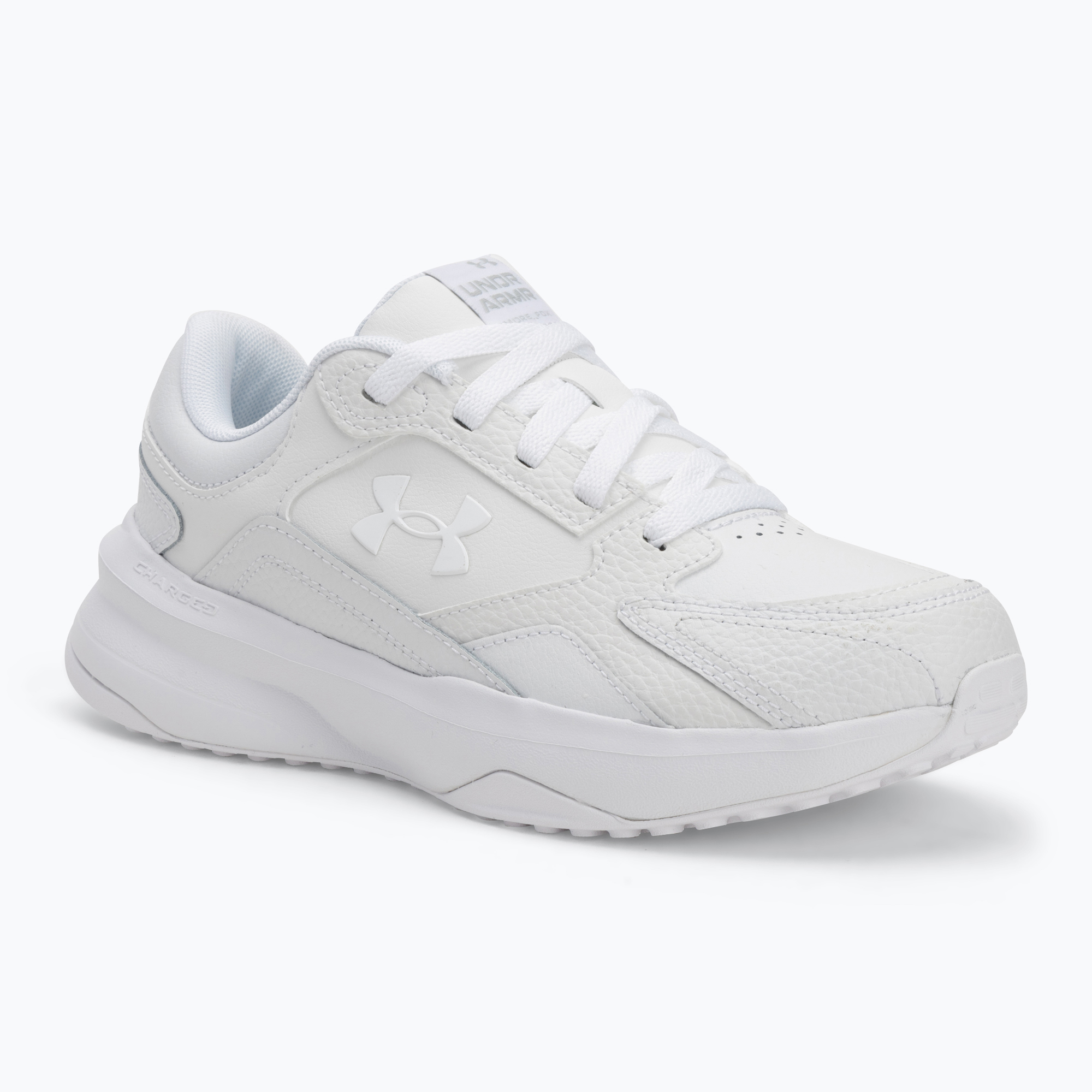 Buty treningowe damskie Under Armour Edge Leather white/white/white 