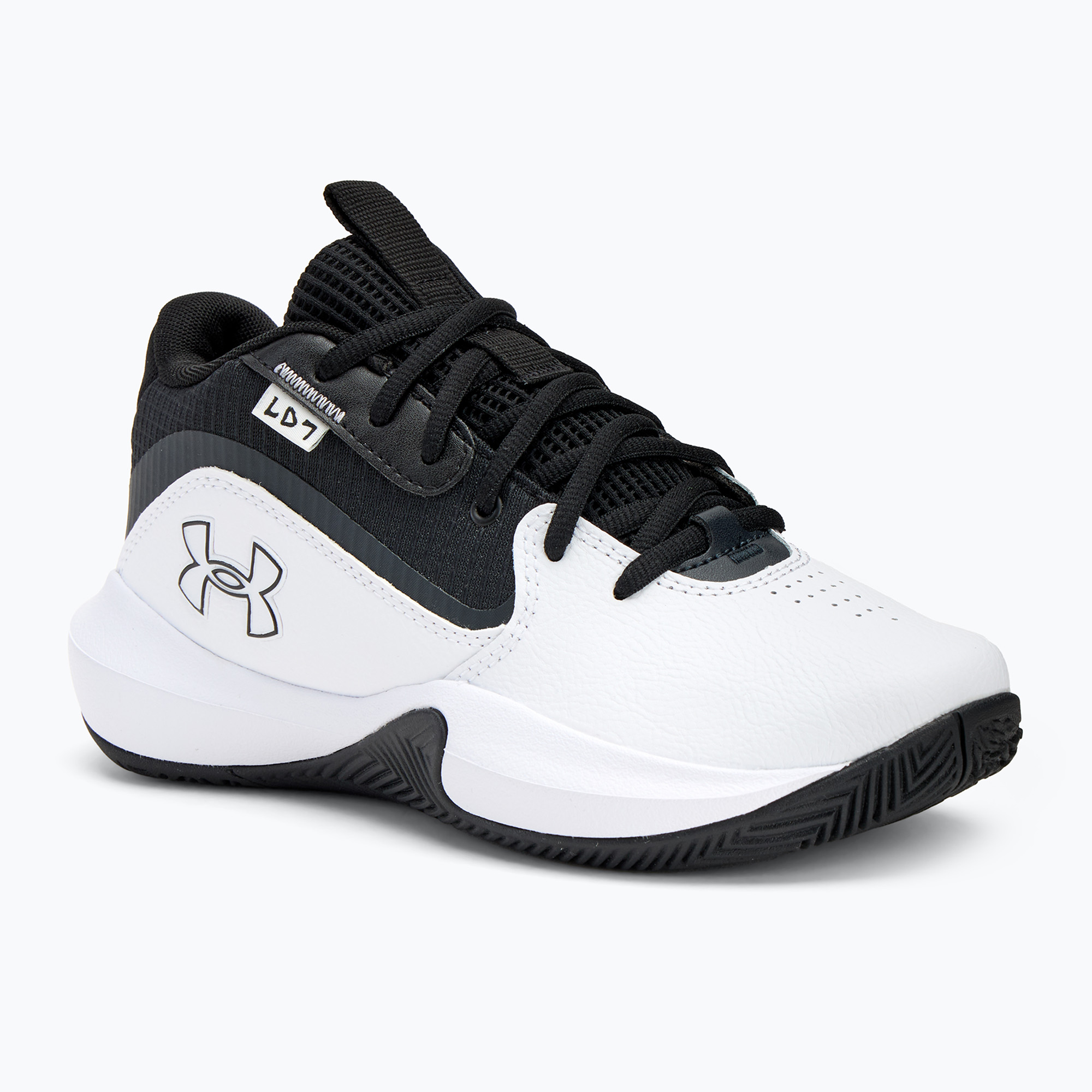 Buty do koszykówki dziecięce Under Armour GS Lockdown 7 white/black/black | WYSYŁKA W 24H | 30 DNI NA ZWROT