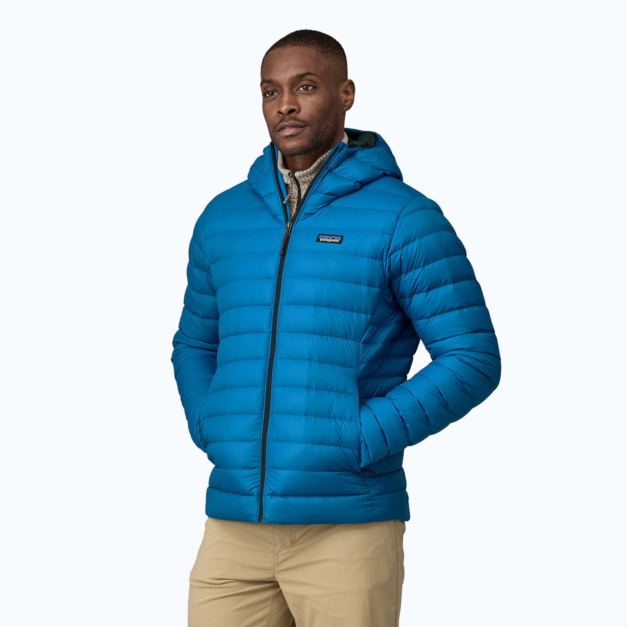 Kurtka puchowa męska Patagonia Down Sweater Hoody endless blue | WYSYŁKA W 24H | 30 DNI NA ZWROT