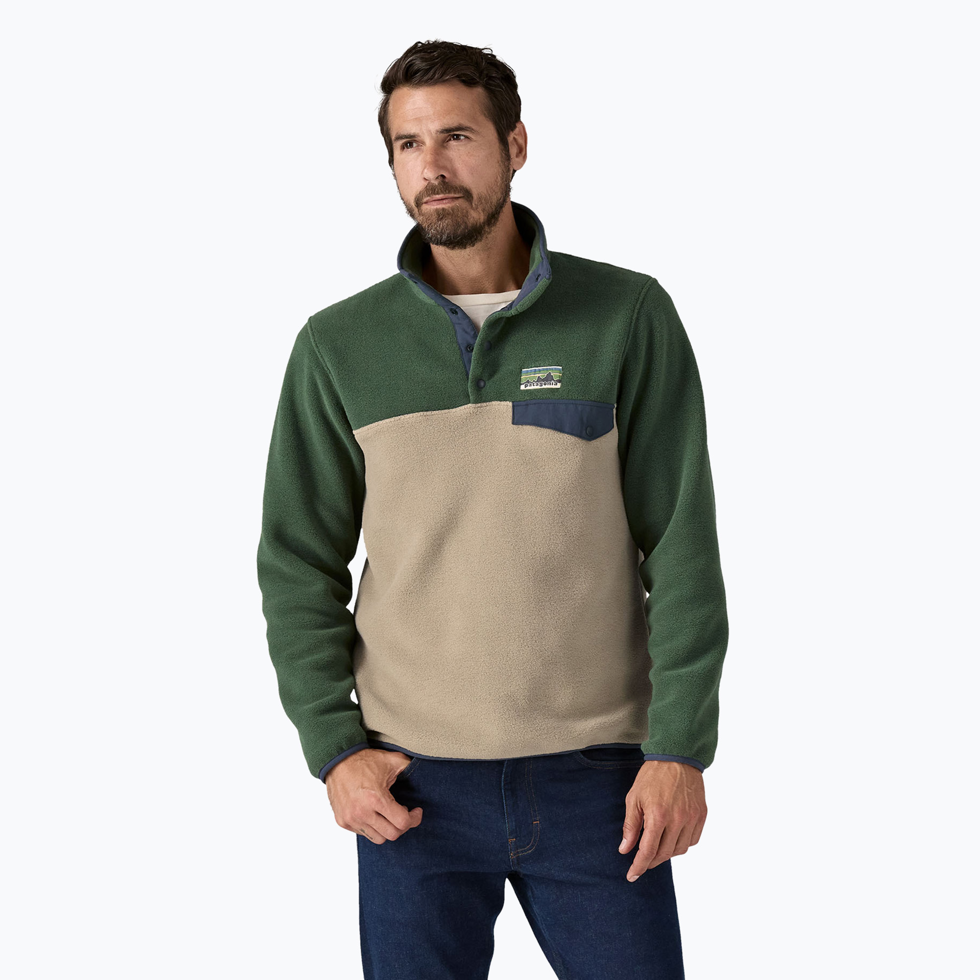 Bluza trekkingowa męska Patagonia LW Synch Snap-T P/O seabird grey | WYSYŁKA W 24H | 30 DNI NA ZWROT