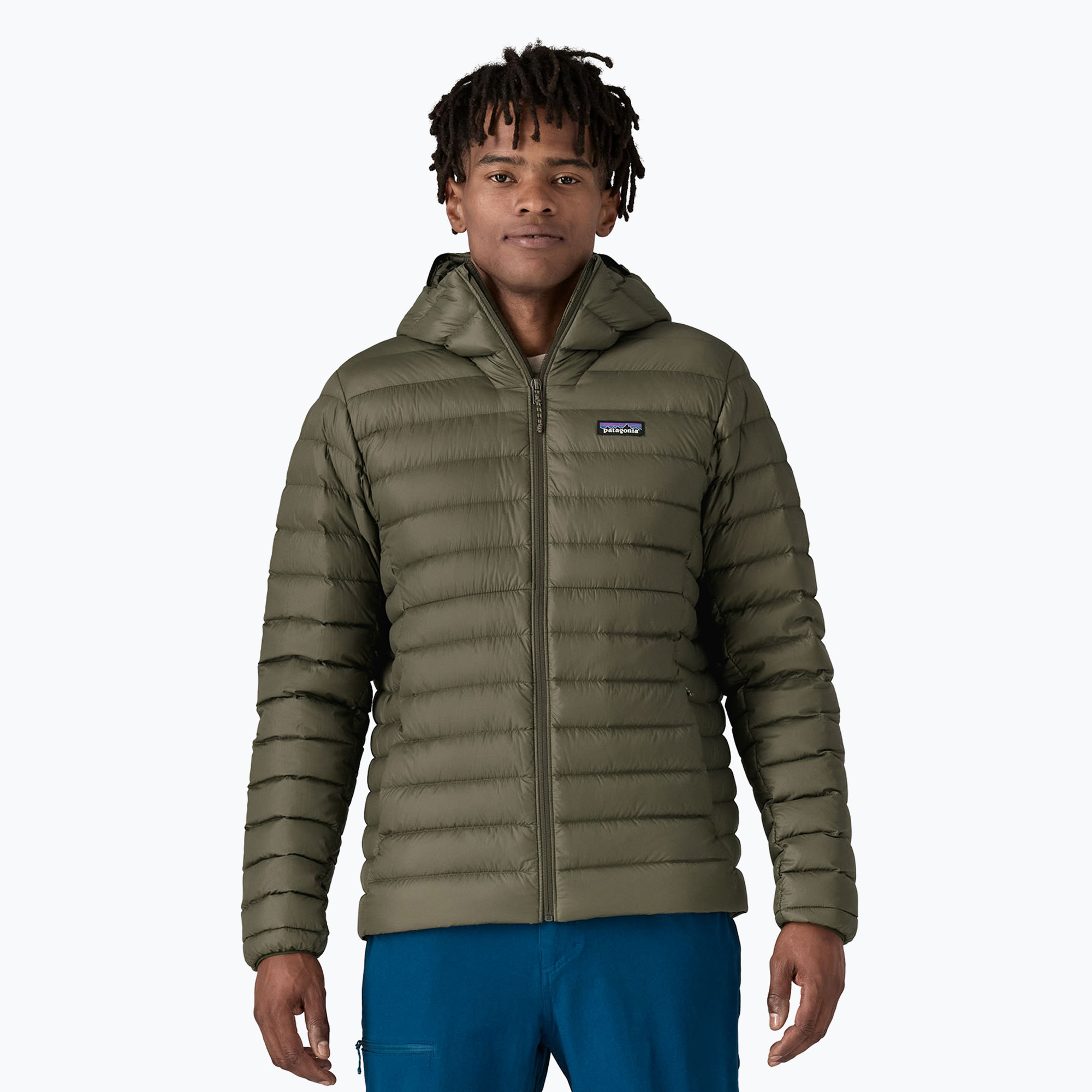 Kurtka puchowa męska Patagonia Down Sweater Hoody pine needle green | WYSYŁKA W 24H | 30 DNI NA ZWROT