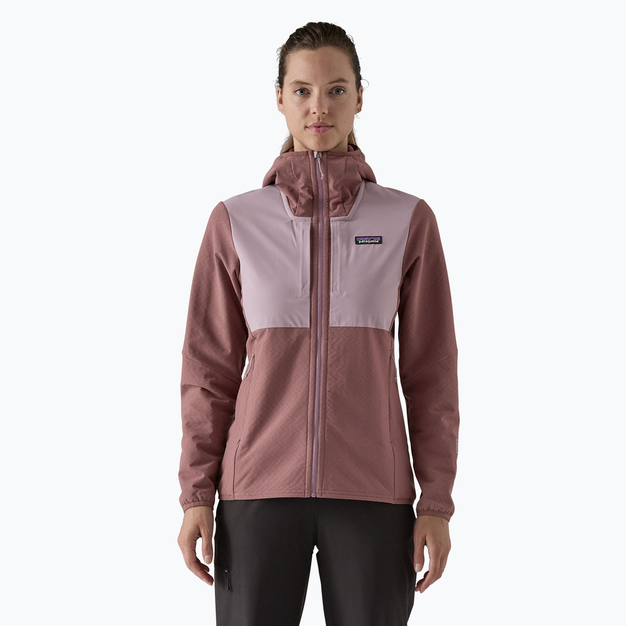 Kurtka softshell damska Patagonia R2 CrossStrata Hoody dulse mauve | WYSYŁKA W 24H | 30 DNI NA ZWROT