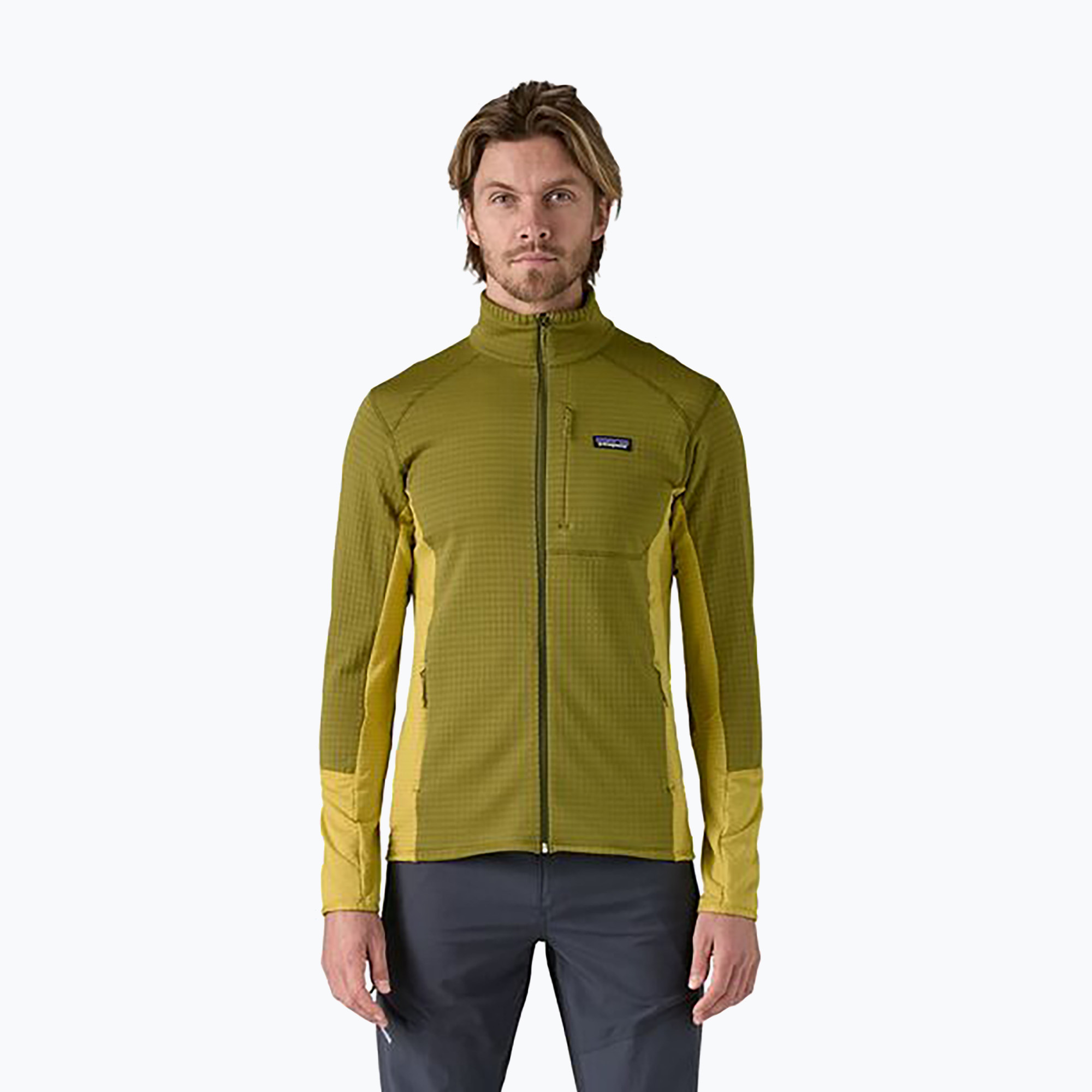 Bluza polarowa męska Patagonia R1 Hybrid graze green 