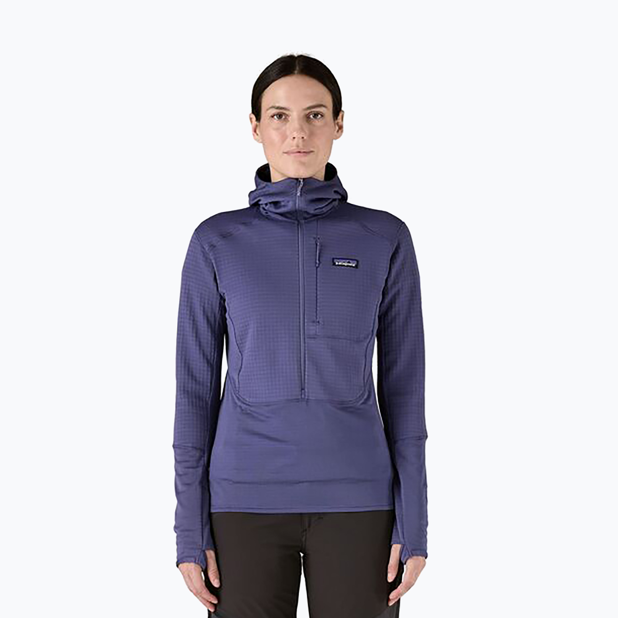 Kurtka softshell damska Patagonia R1 Hybrid Pullover Hoody solstice purple 