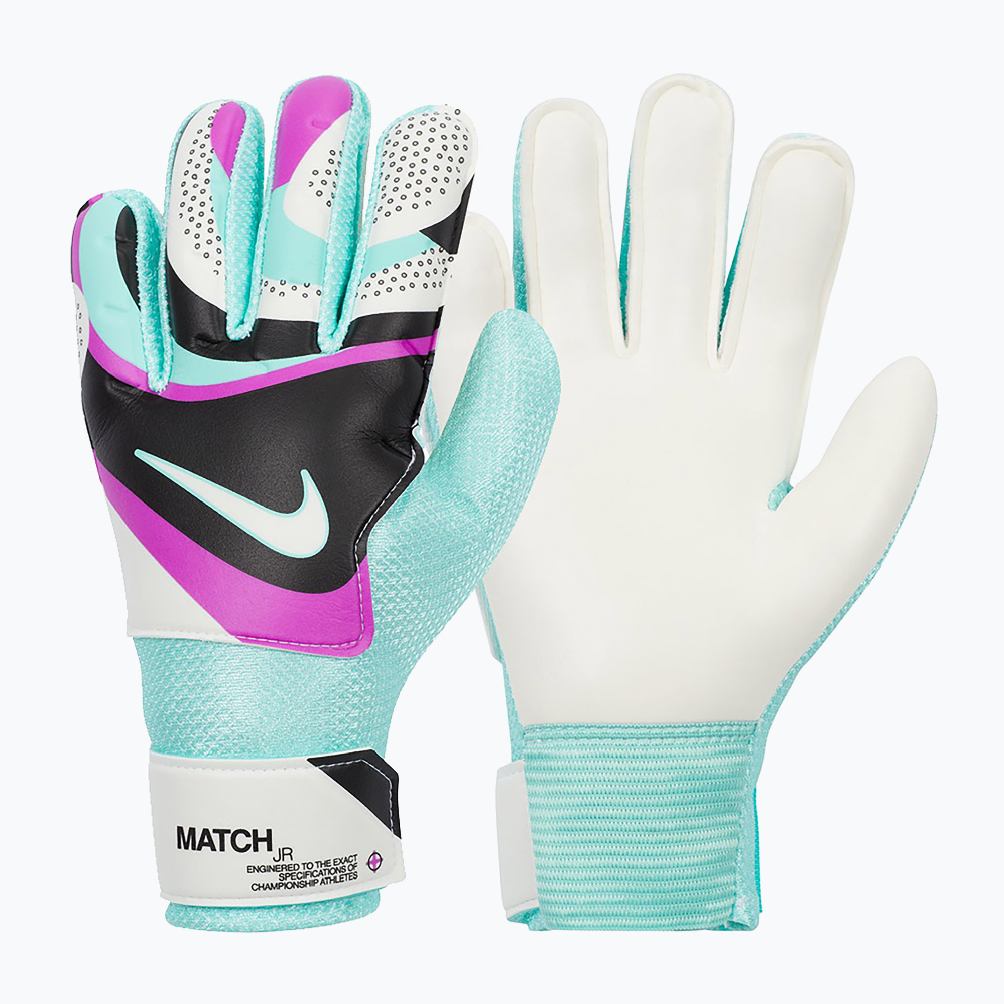 Rękawice bramkarskie dziecięce Nike Match black/hyper turquoise/rush fuchsia | WYSYŁKA W 24H | 30 DNI NA ZWROT