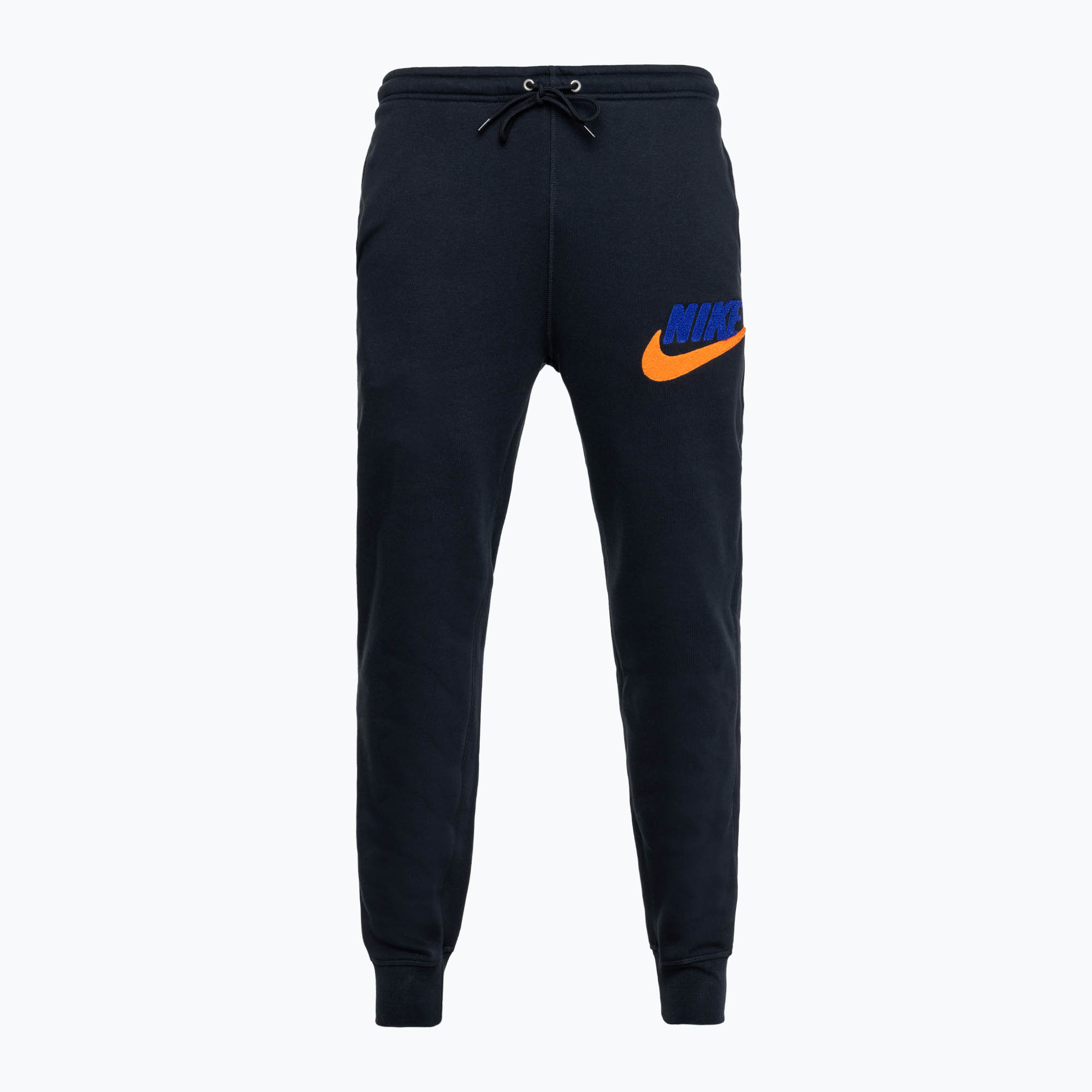 Spodnie męskie Nike Club Fleece Joggers black/black/safety orange | WYSYŁKA W 24H | 30 DNI NA ZWROT