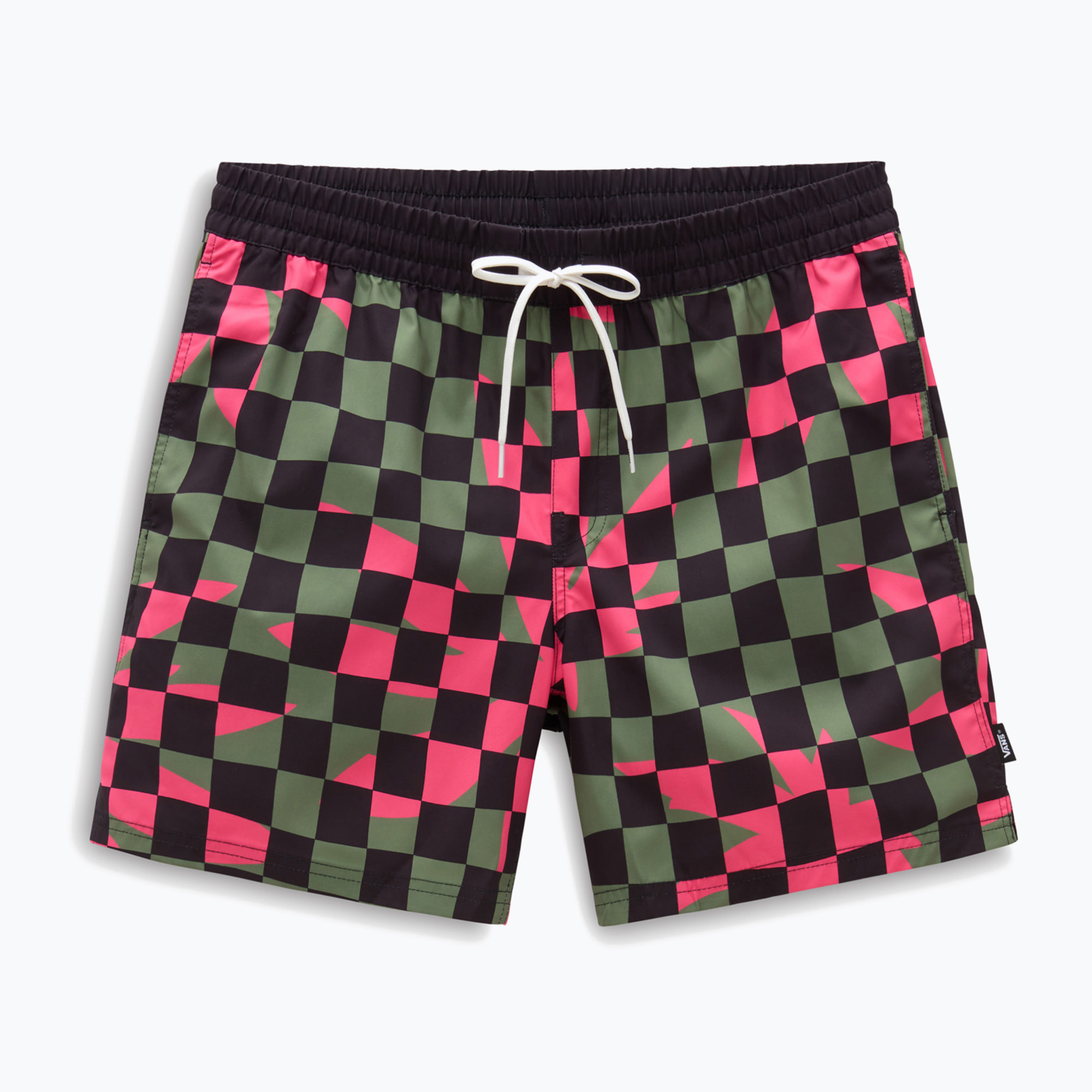 Spodenki męskie Vans Primary Checkboard Elastic Boardshort black/olivine | WYSYŁKA W 24H | 30 DNI NA ZWROT