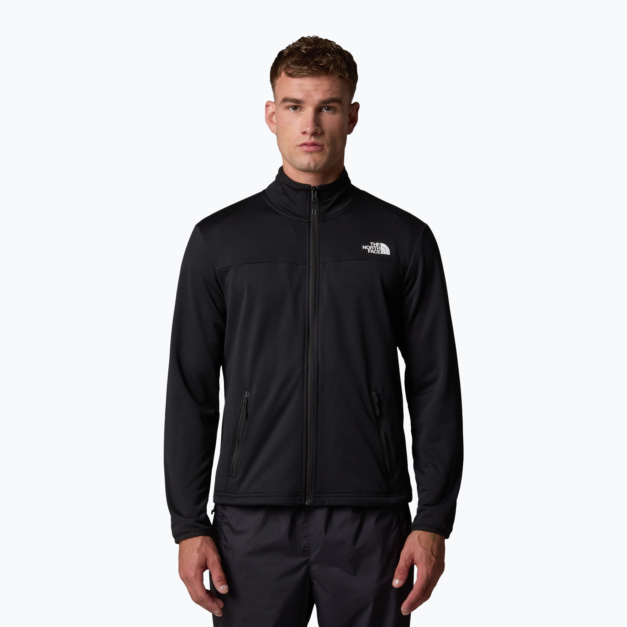 Kurtka przeciwwiatrowa męska The North Face Cedar Trail Grid Fleece Full Zip tnf black | WYSYŁKA W 24H | 30 DNI NA ZWROT