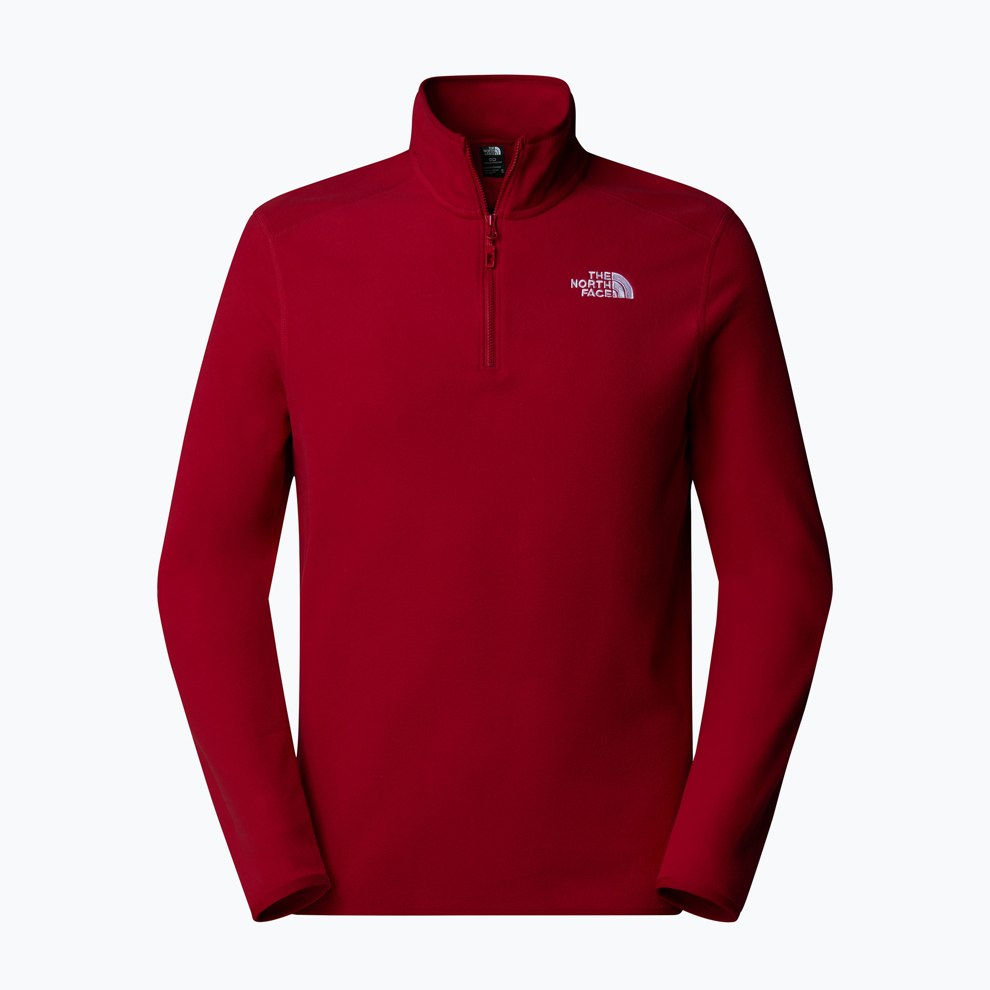 Bluza męska The North Face 100 Glacier 1/4 Zip garnet red | WYSYŁKA W 24H | 30 DNI NA ZWROT