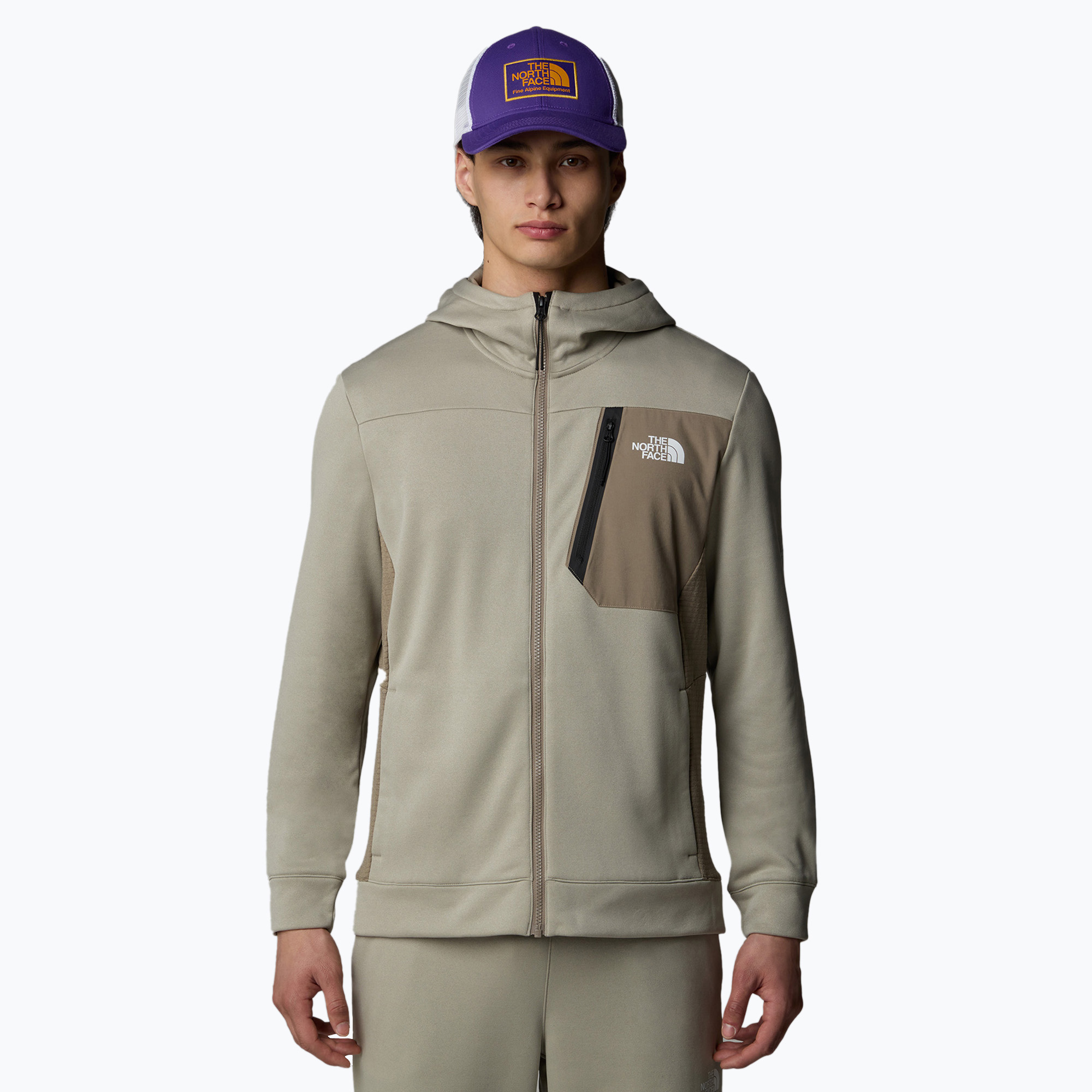 Bluza męska The North Face Mountain Athletics Full Zip Fleece clay grey/ cavern grey | WYSYŁKA W 24H | 30 DNI NA ZWROT