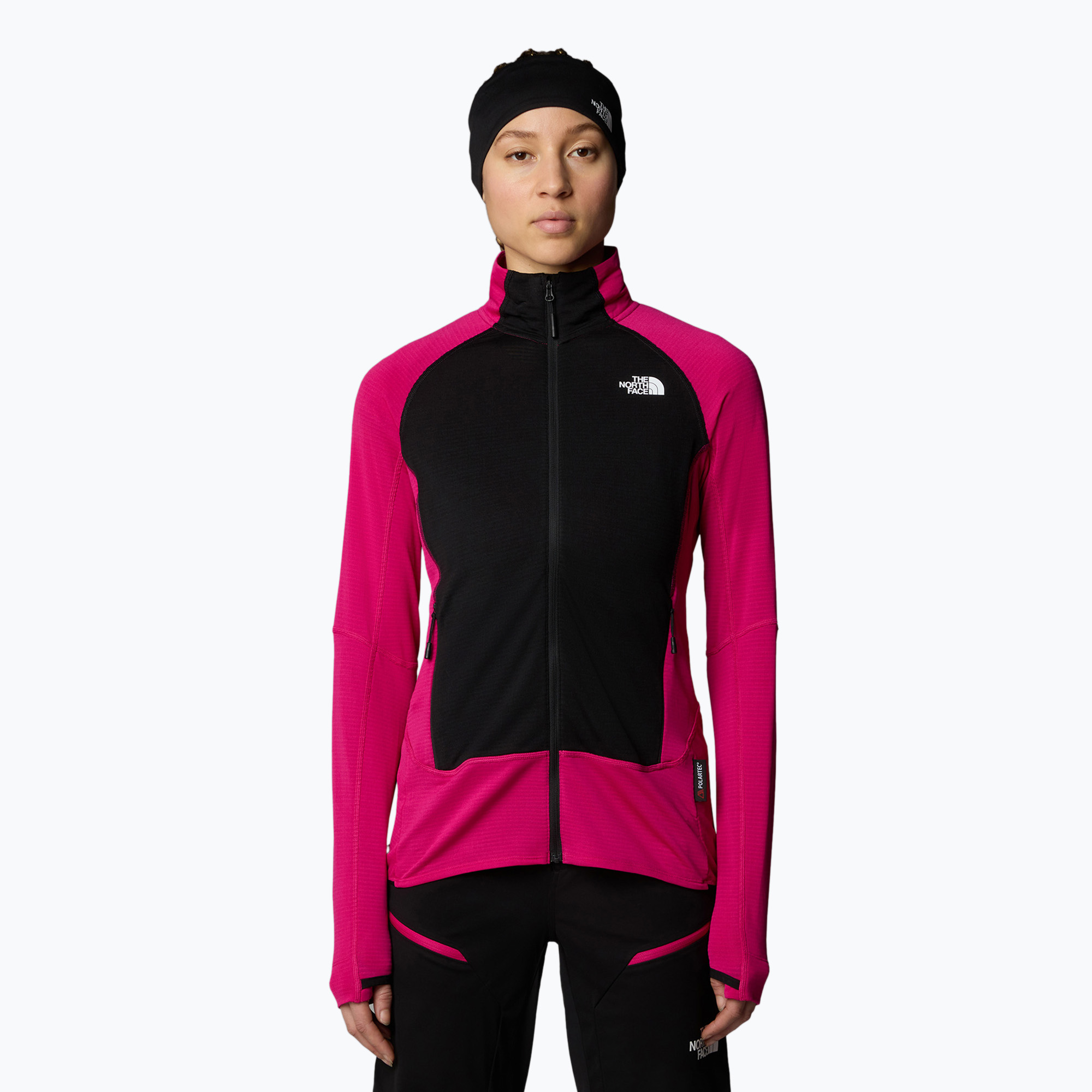 Bluza damska The North Face Bolt Polartec Jacket pink primrose/black | WYSYŁKA W 24H | 30 DNI NA ZWROT