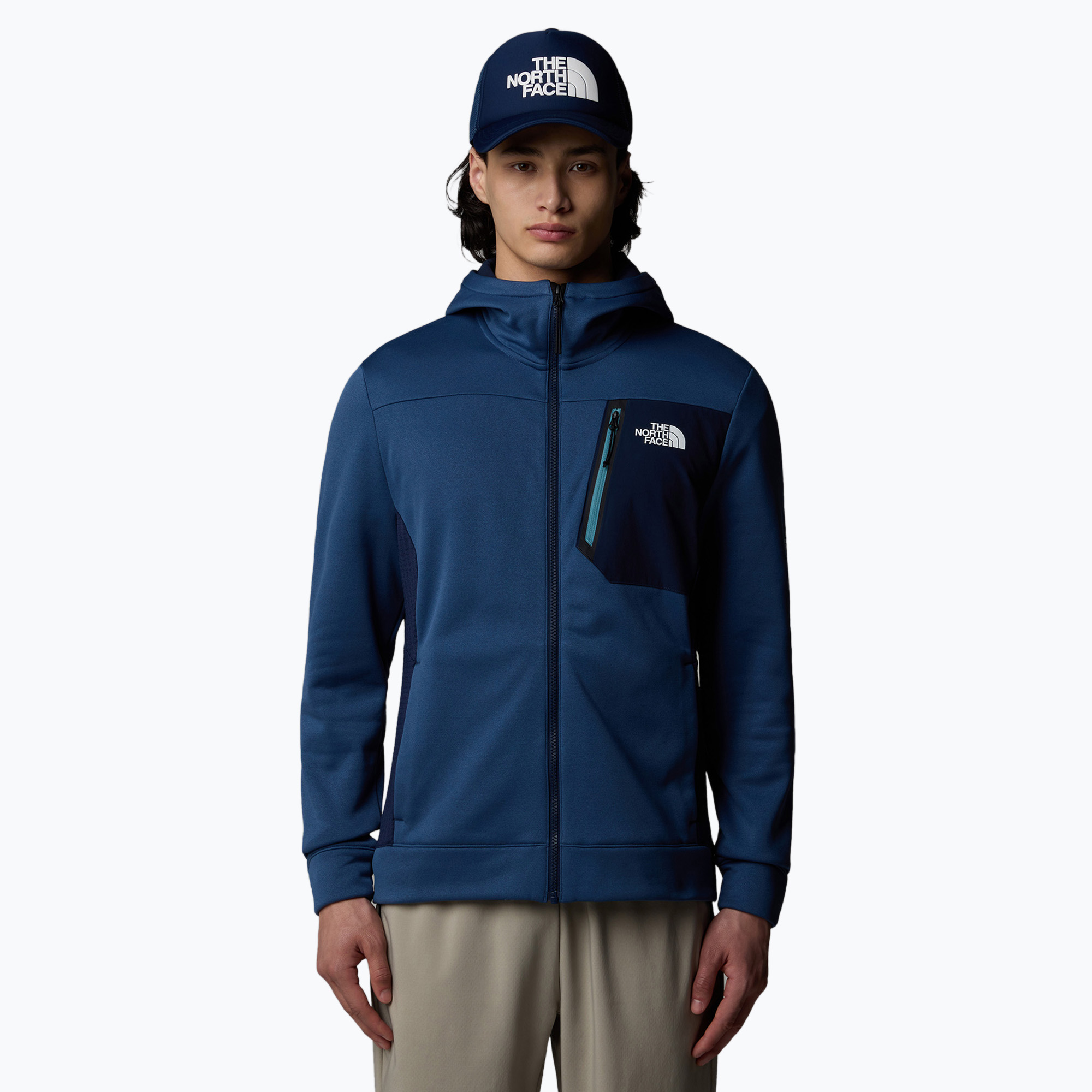 Bluza męska The North Face Mountain Athletics Full Zip Fleece shady blue/ summit navy | WYSYŁKA W 24H | 30 DNI NA ZWROT