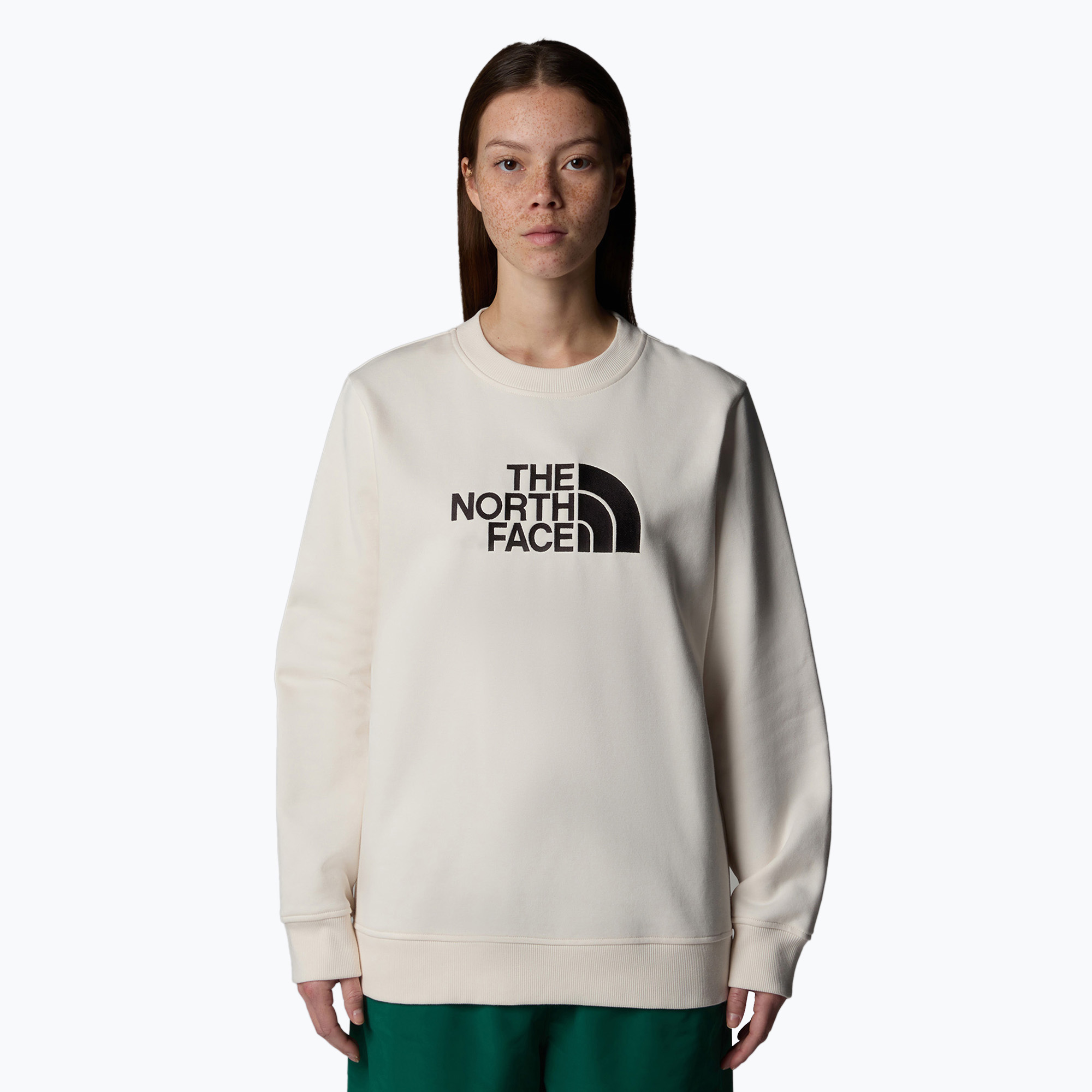 Bluza damska The North Face Drew Peak Crew white dune | WYSYŁKA W 24H | 30 DNI NA ZWROT