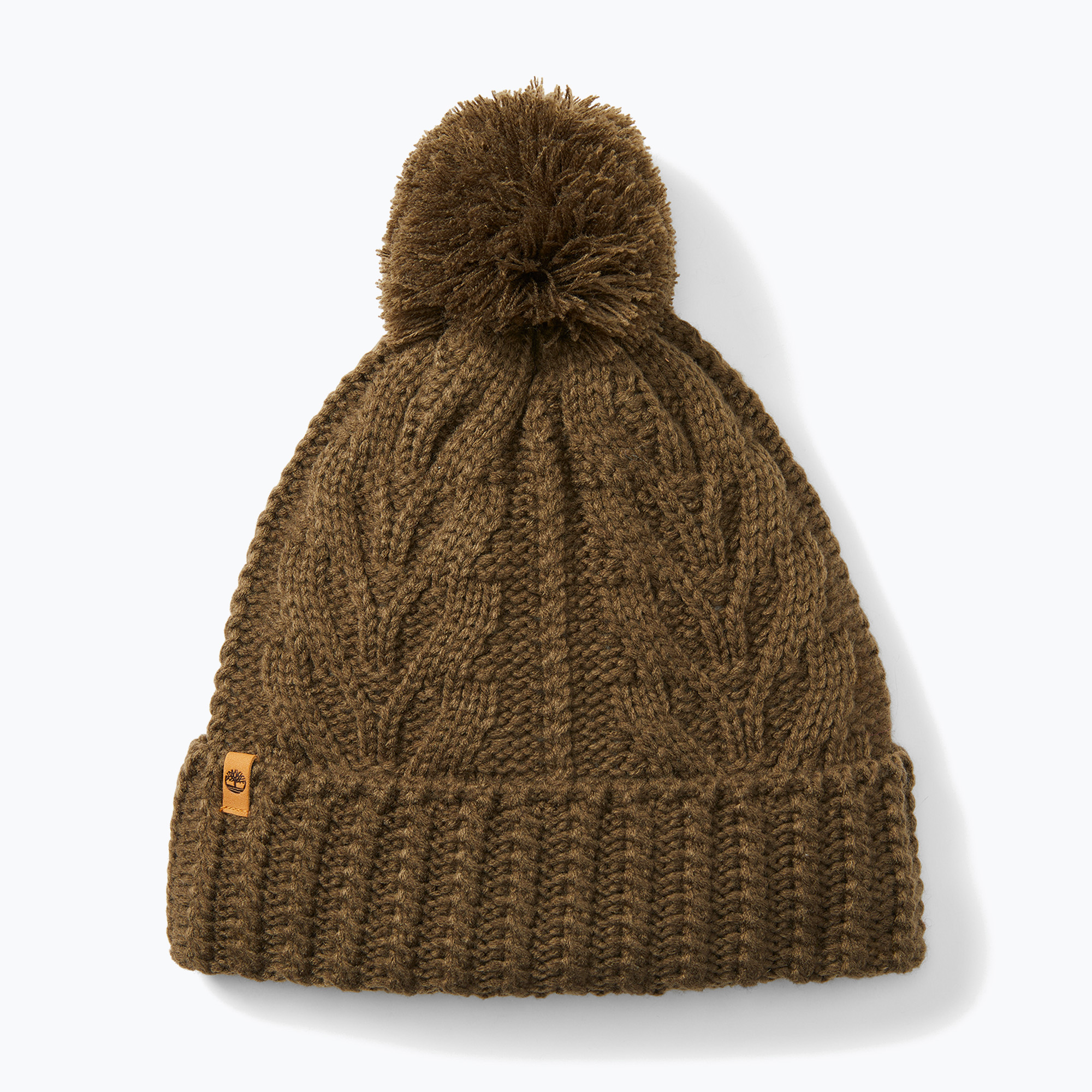 Czapka zimowa damska Timberland Cable Premium Pom Beanie leaf green | WYSYŁKA W 24H | 30 DNI NA ZWROT