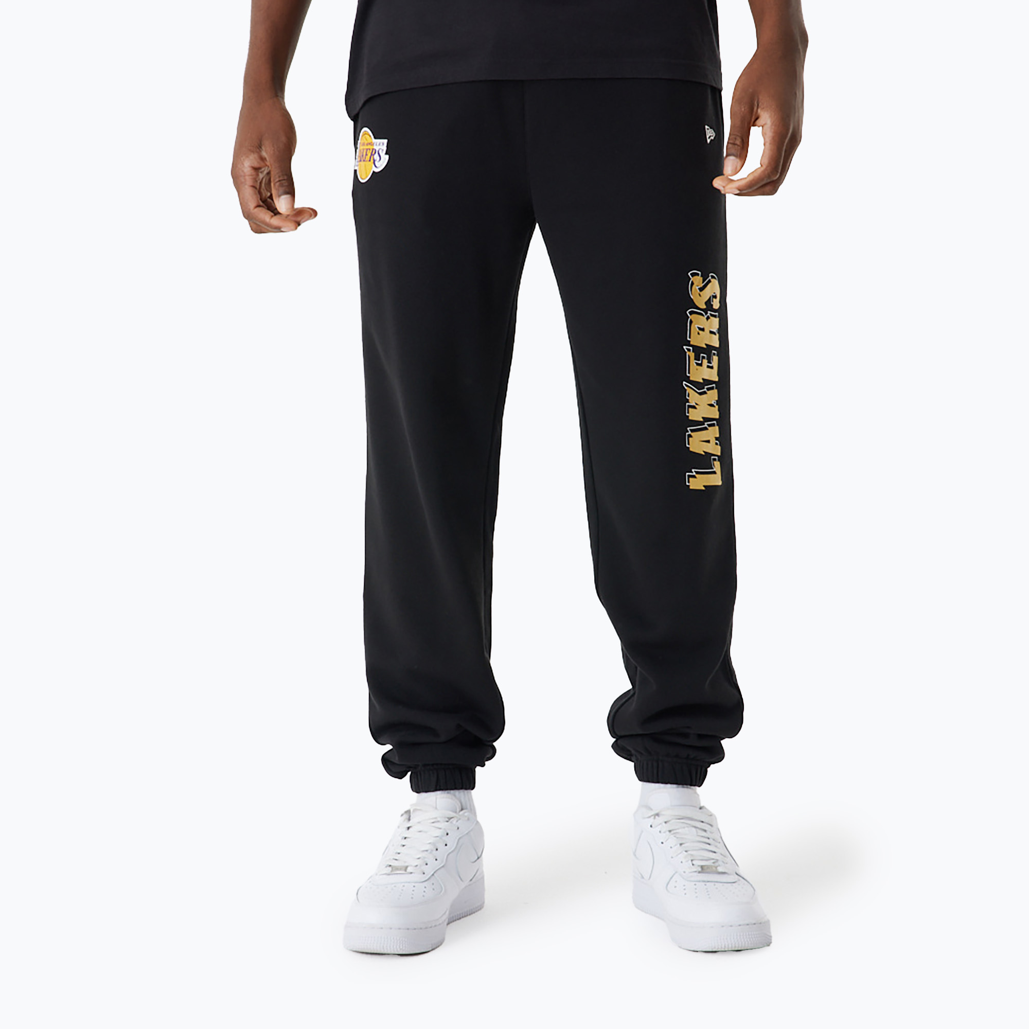 Spodnie męskie New Era NBA Team Script Jogger Los Angeles Lakers black | WYSYŁKA W 24H | 30 DNI NA ZWROT