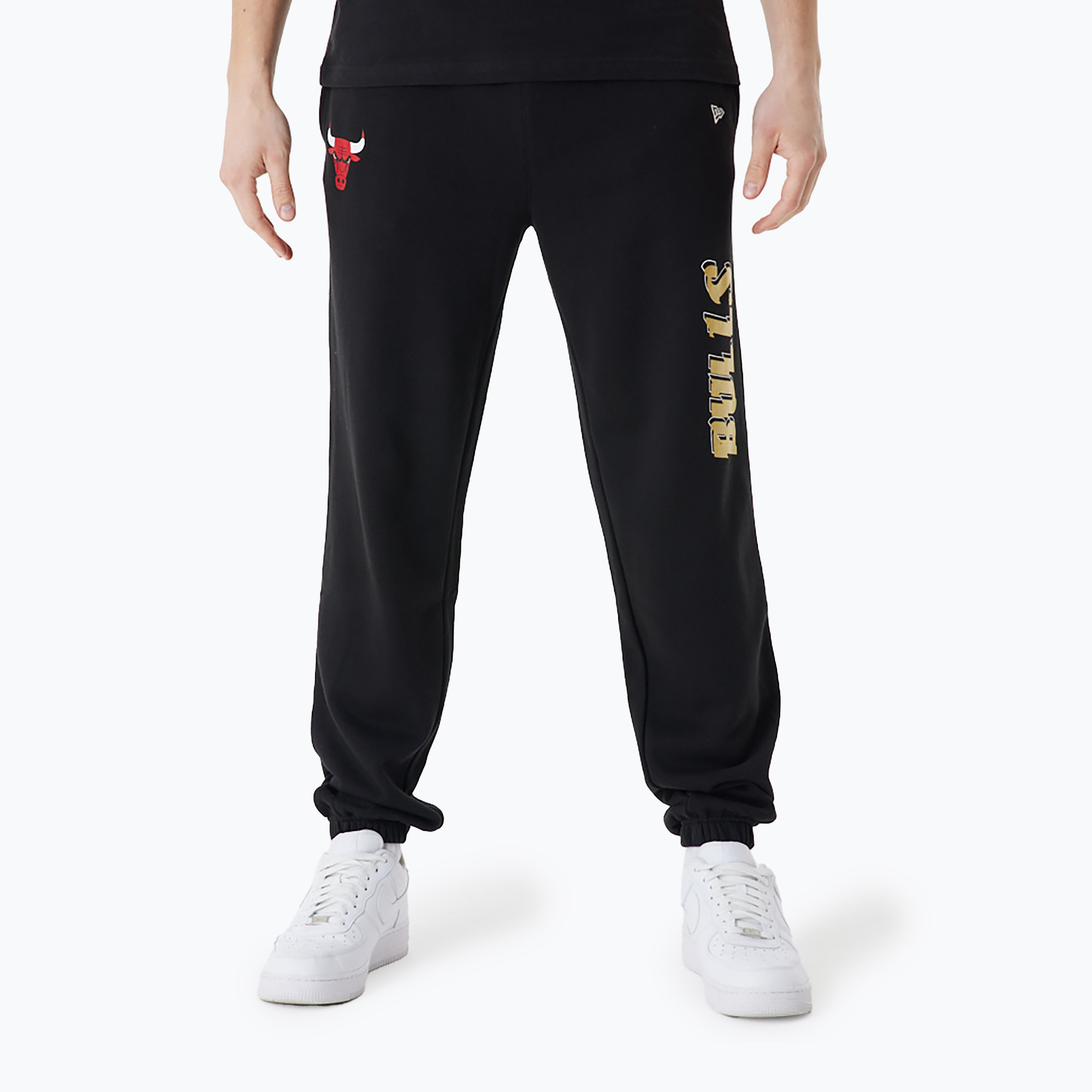 Spodnie męskie New Era NBA Team Script Jogger Chicago Bulls black | WYSYŁKA W 24H | 30 DNI NA ZWROT