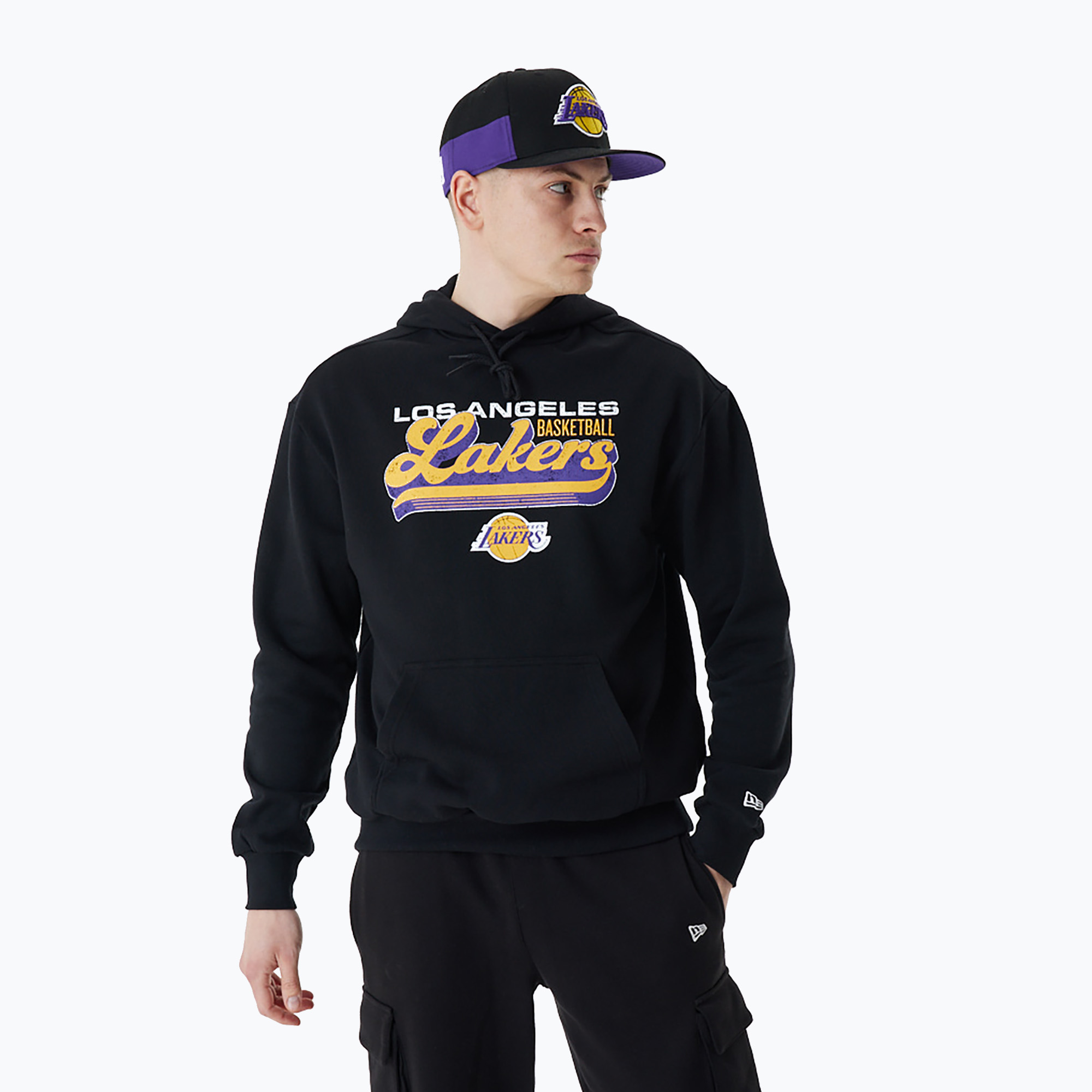 Bluza męska New Era NBA Graphic OS Hoody Los Angeles Lakers black | WYSYŁKA W 24H | 30 DNI NA ZWROT