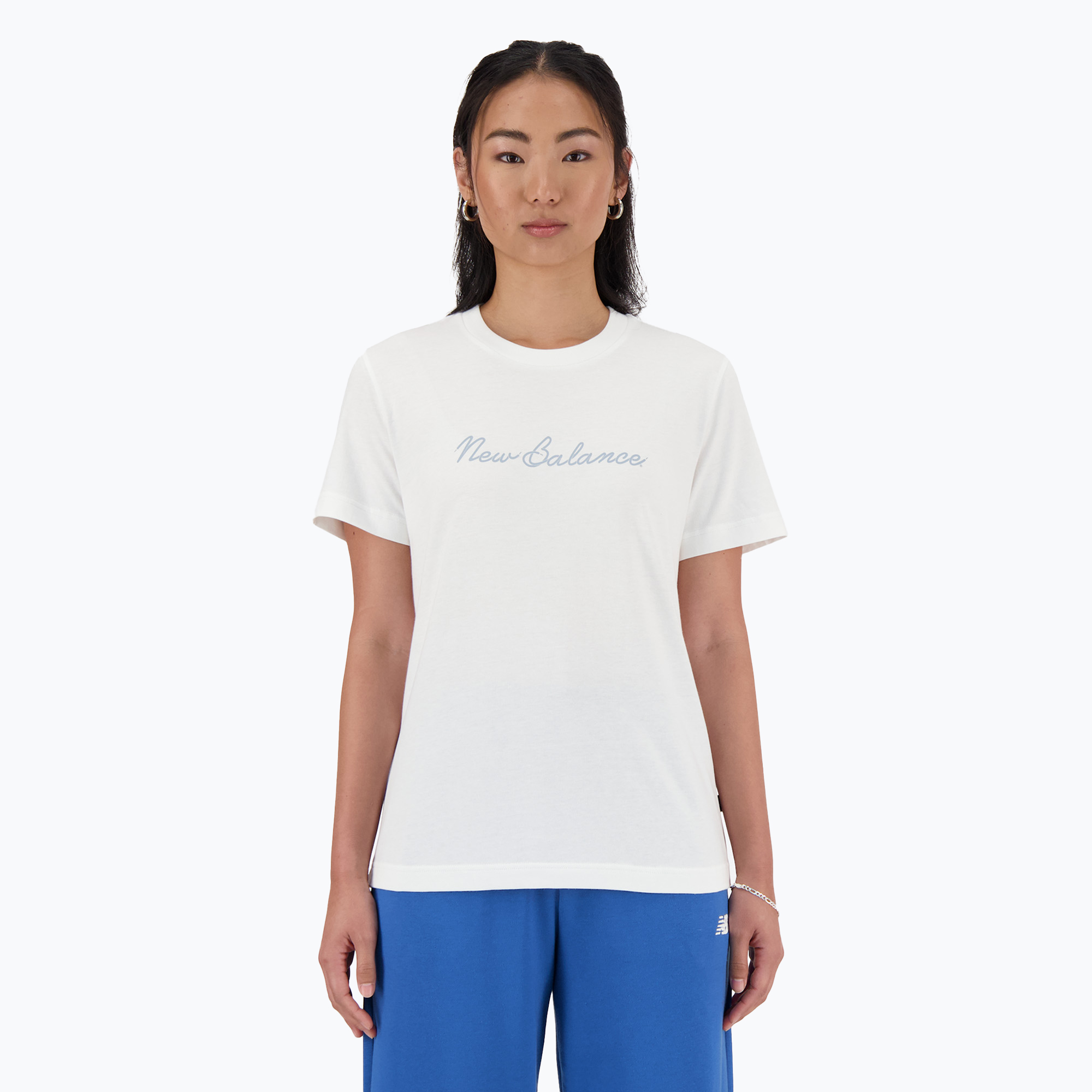 Koszulka damska New Balance Script Tee white | WYSYŁKA W 24H | 30 DNI NA ZWROT