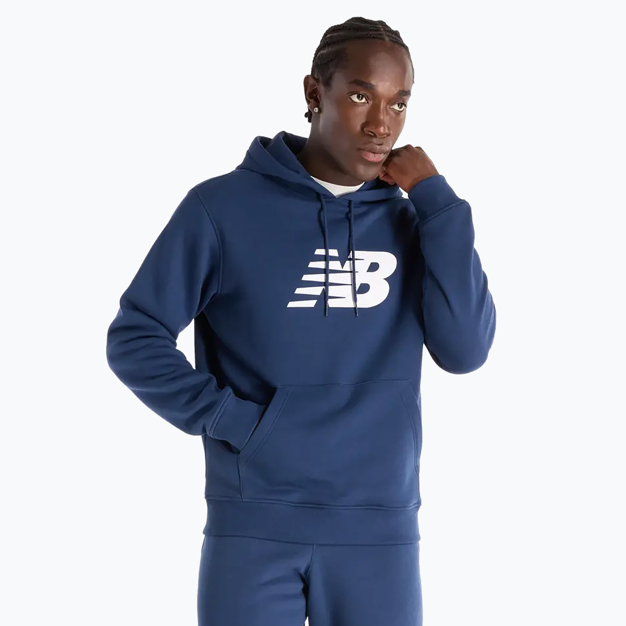 Bluza męska New Balance Core Brushed Hoodie navy | WYSYŁKA W 24H | 30 DNI NA ZWROT