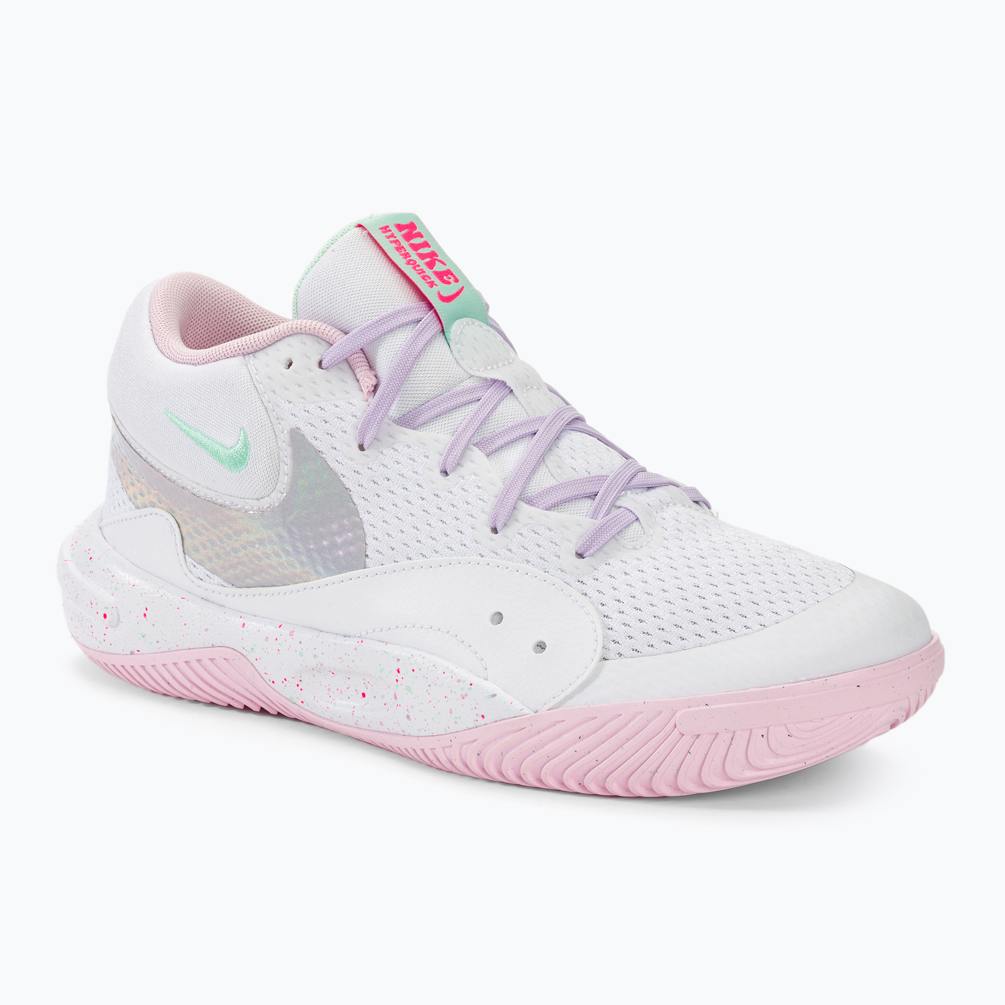 Buty do siatkówki damskie Nike Hyperquick Court Flight SE white/pink foam/violet mist/mint foam | WYSYŁKA W 24H | 30 DNI NA ZWROT