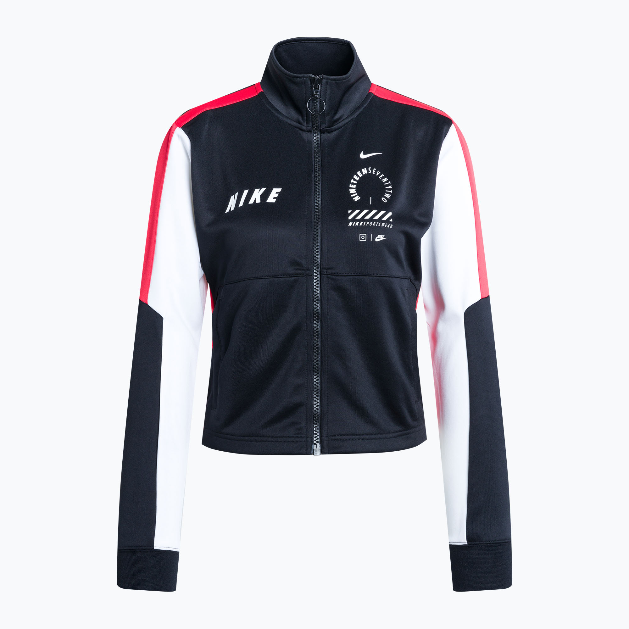 Bluza damska Nike Sportswear Tracksuit Top black/light crimson/white | WYSYŁKA W 24H | 30 DNI NA ZWROT