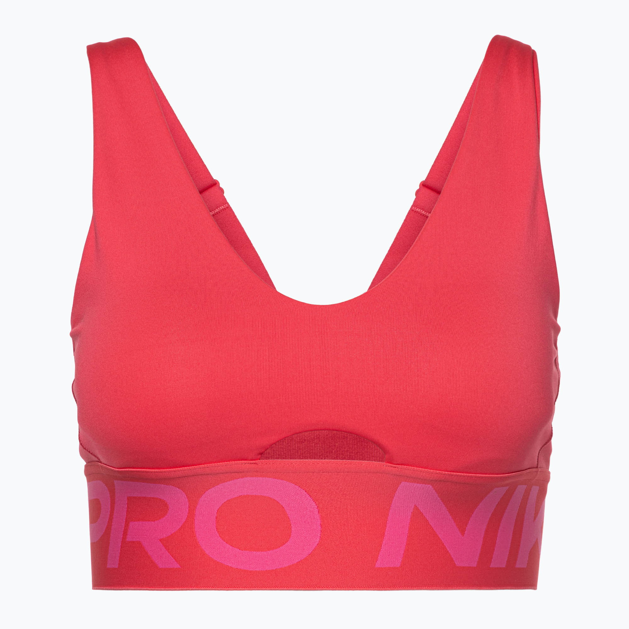 Biustonosz treningowy Nike Pro Indy Plunge aster pink/pink sicle/white | WYSYŁKA W 24H | 30 DNI NA ZWROT