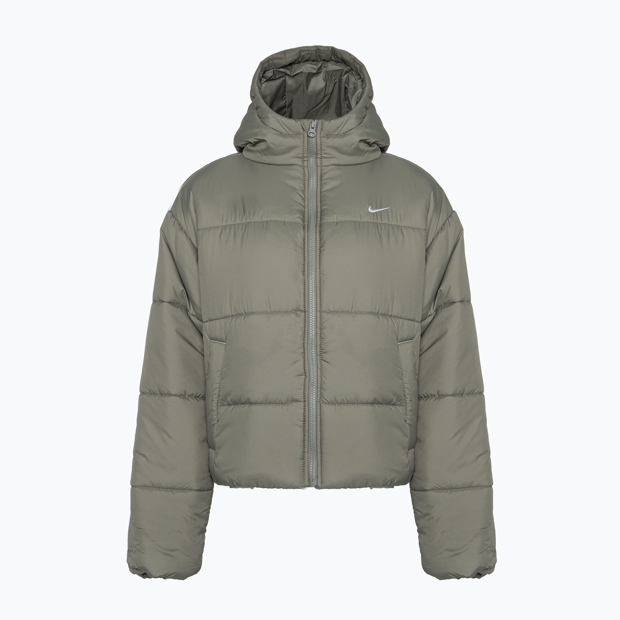 Kurtka damska Nike Sportswear Classic Puffer Therma-Fit light army/white | WYSYŁKA W 24H | 30 DNI NA ZWROT