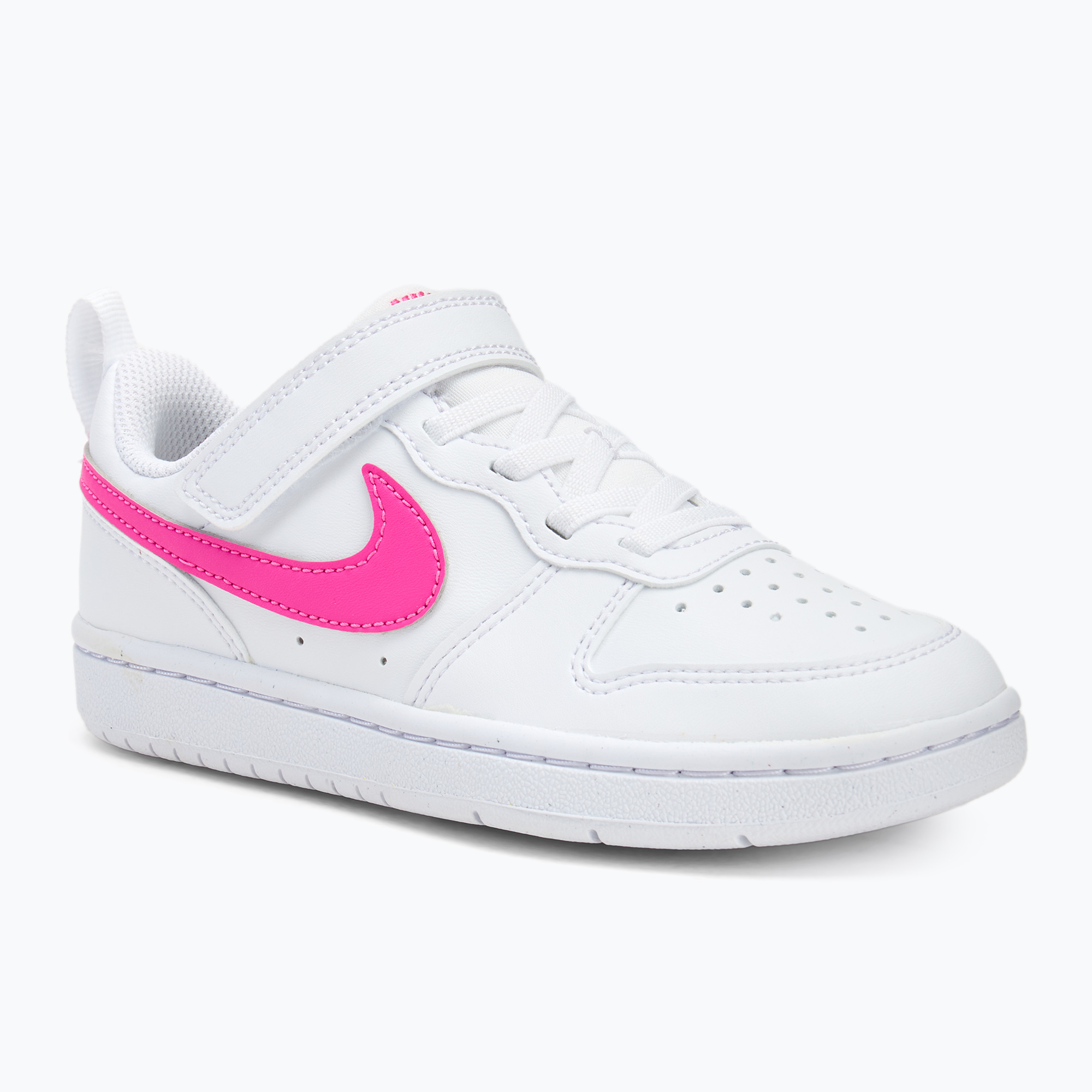 Buty dziecięce Nike Court Borough Low Recraft white/laser fuchsia | WYSYŁKA W 24H | 30 DNI NA ZWROT