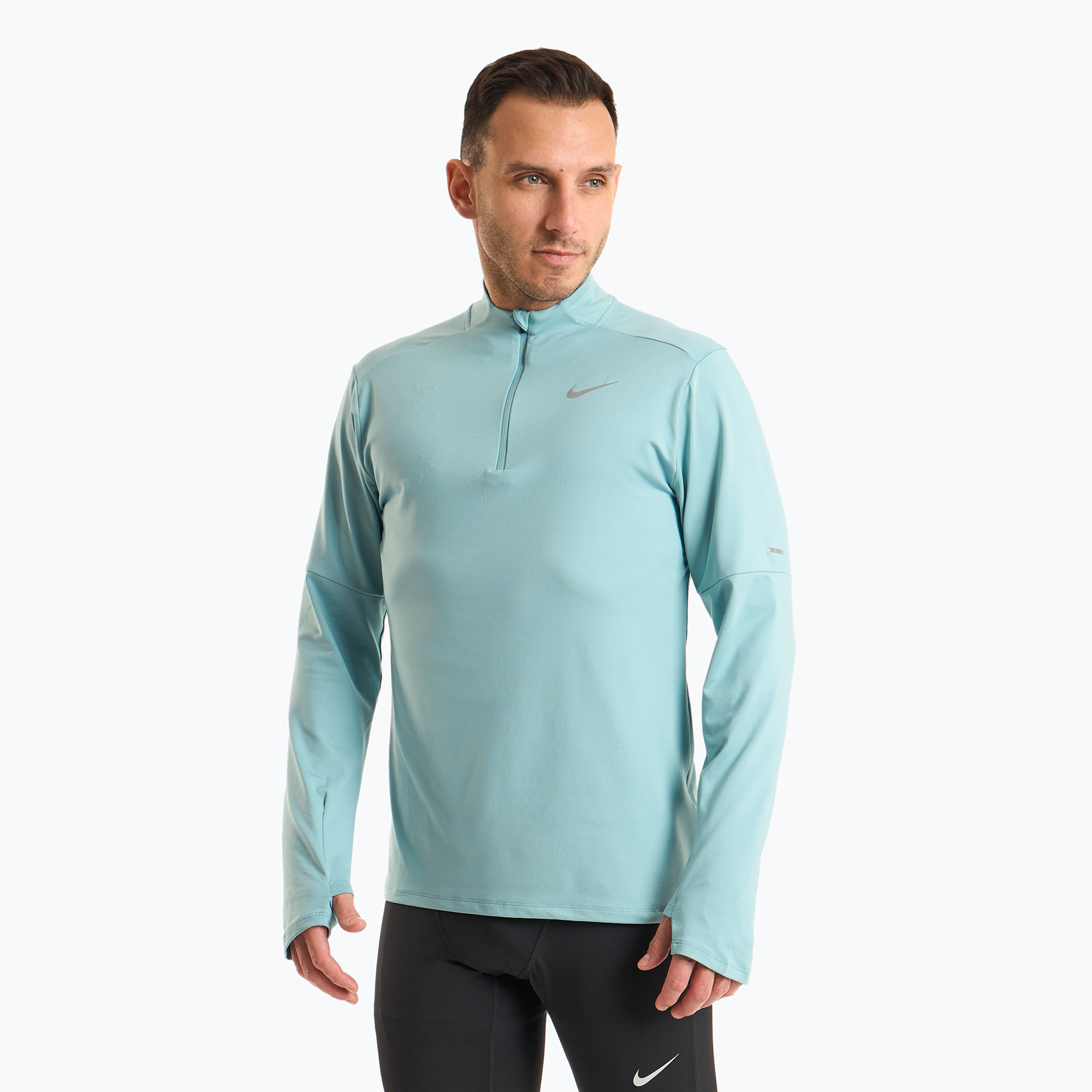 Longsleeve do biegania męski Nike Dri-FIT Element 1/2-Zip denim turquoise | WYSYŁKA W 24H | 30 DNI NA ZWROT