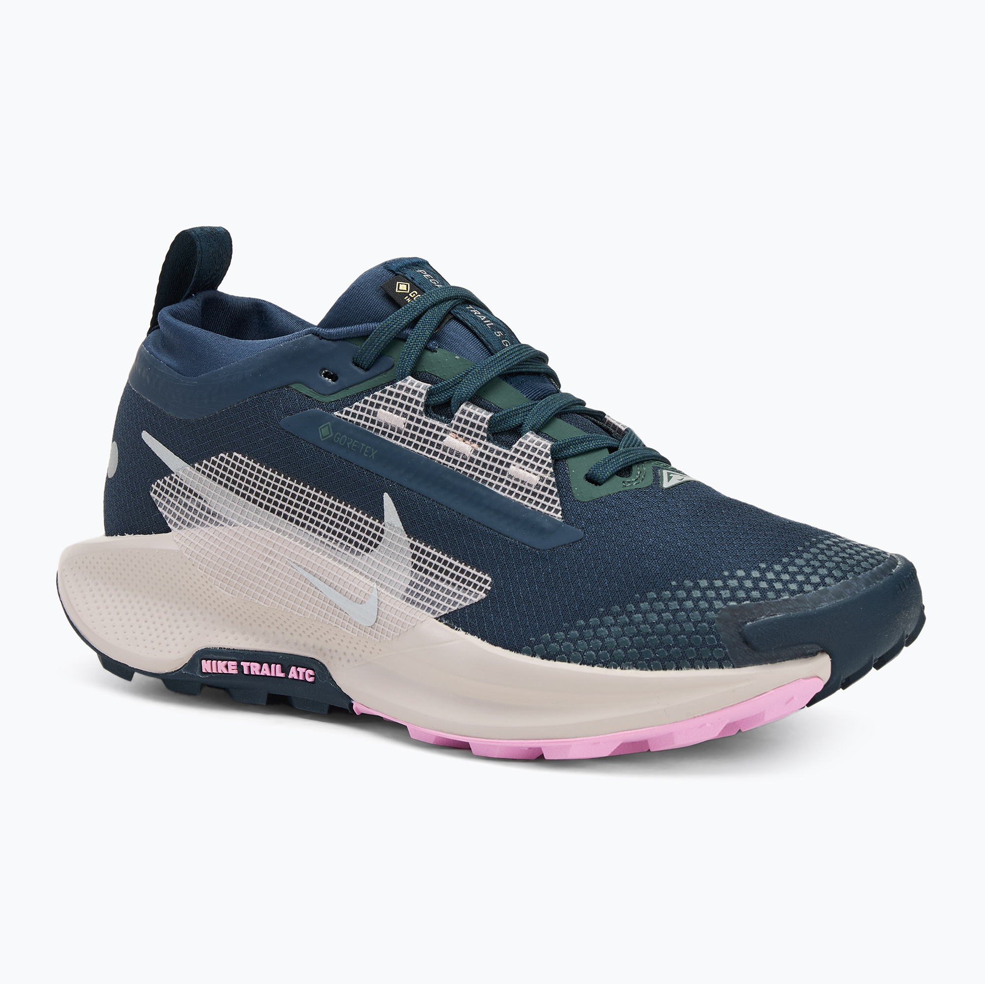 Buty do biegania damskie Nike Pegasus Trail 5 GTX armory navy/ metallic silver | WYSYŁKA W 24H | 30 DNI NA ZWROT