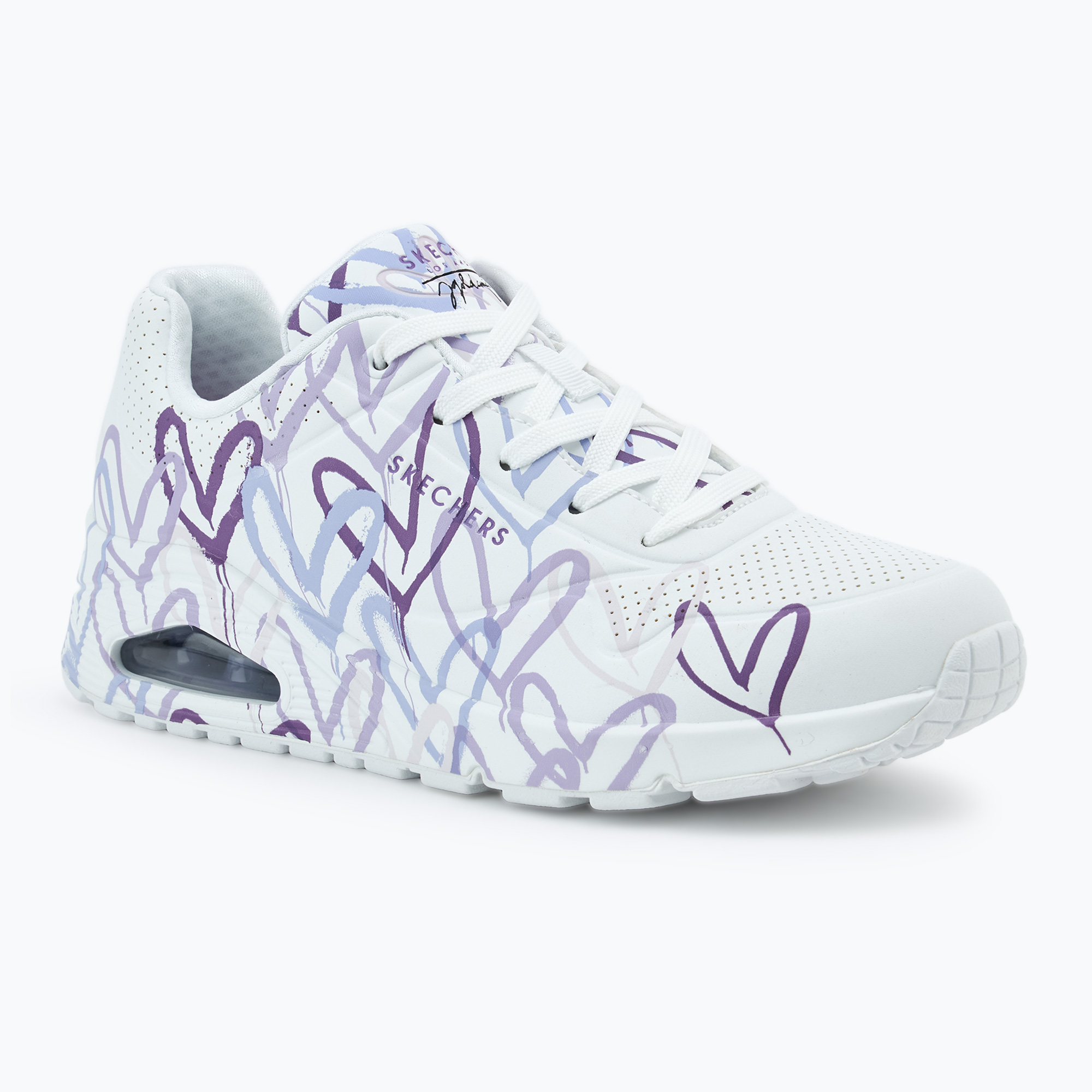 Buty damskie SKECHERS JGoldcrown Uno Spread The Love white/light purple | WYSYŁKA W 24H | 30 DNI NA ZWROT