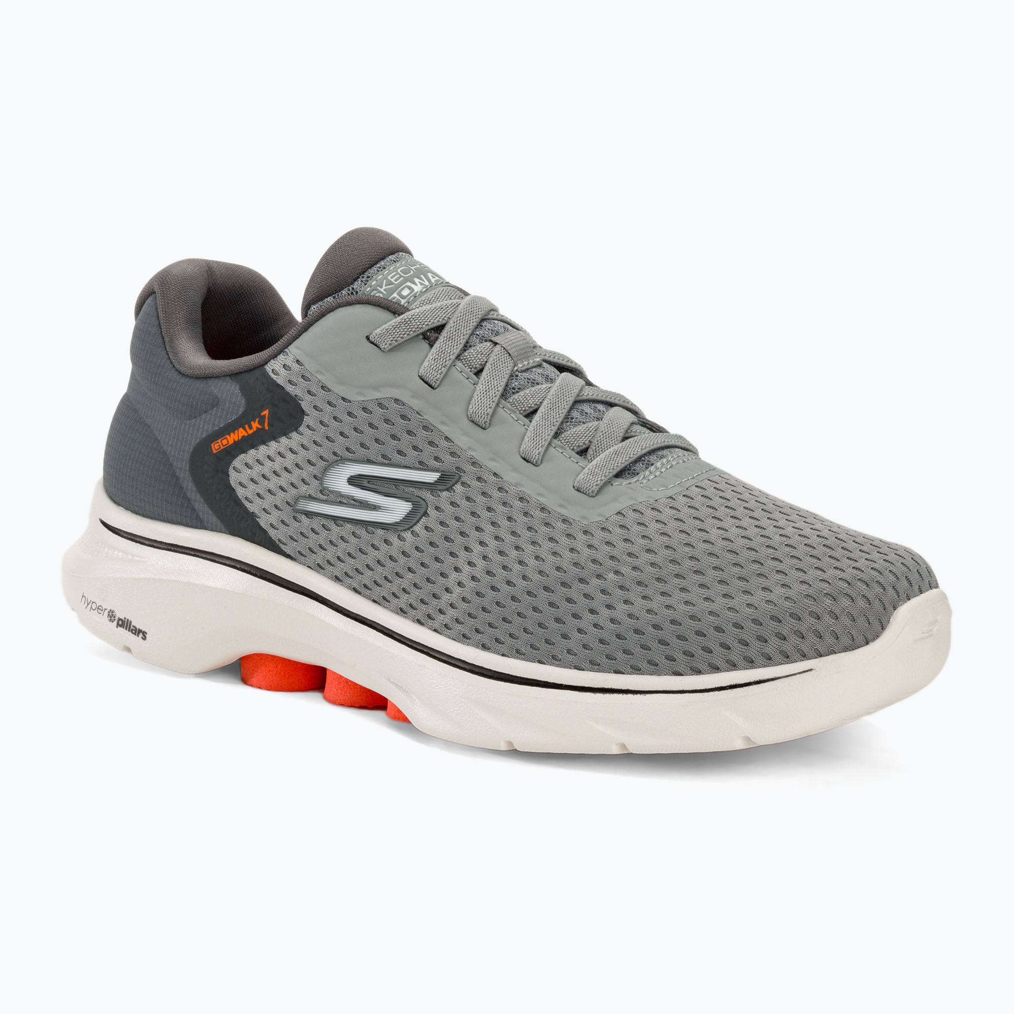 Buty męskie SKECHERS Go Walk 7 The Construct grey/white/orange | WYSYŁKA W 24H | 30 DNI NA ZWROT