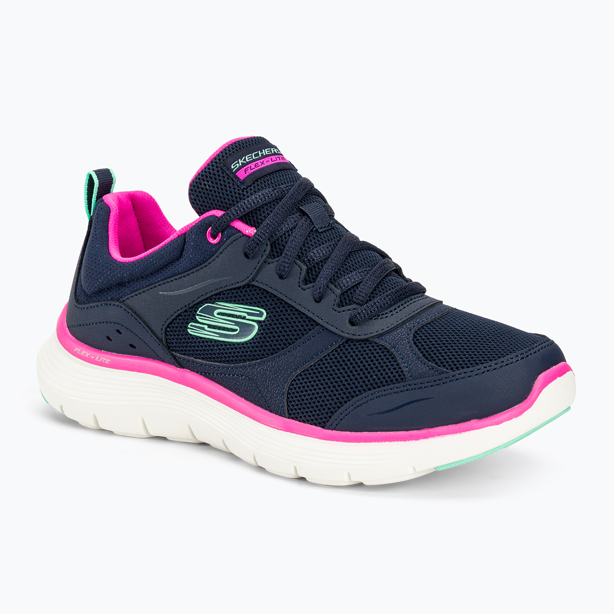 Buty damskie SKECHERS Flex Appeal 5.0 Fresh Touch navy leather/mesh/hot pink/mint | WYSYŁKA W 24H | 30 DNI NA ZWROT