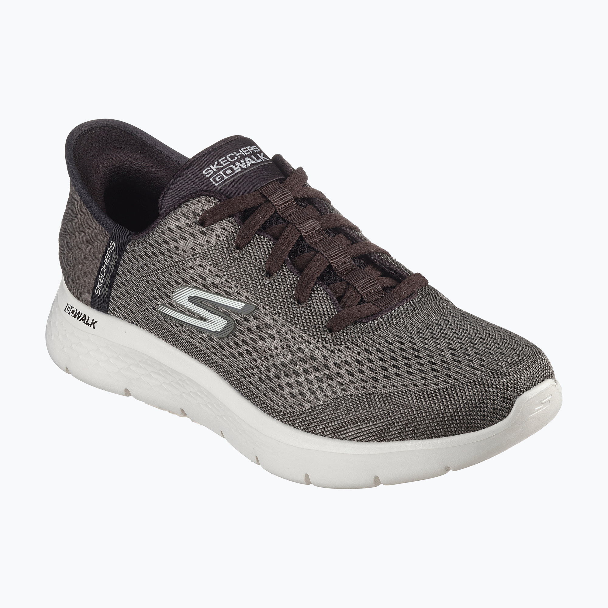 Buty męskie SKECHERS Slip-ins Go Walk Flex New World brown | WYSYŁKA W 24H | 30 DNI NA ZWROT