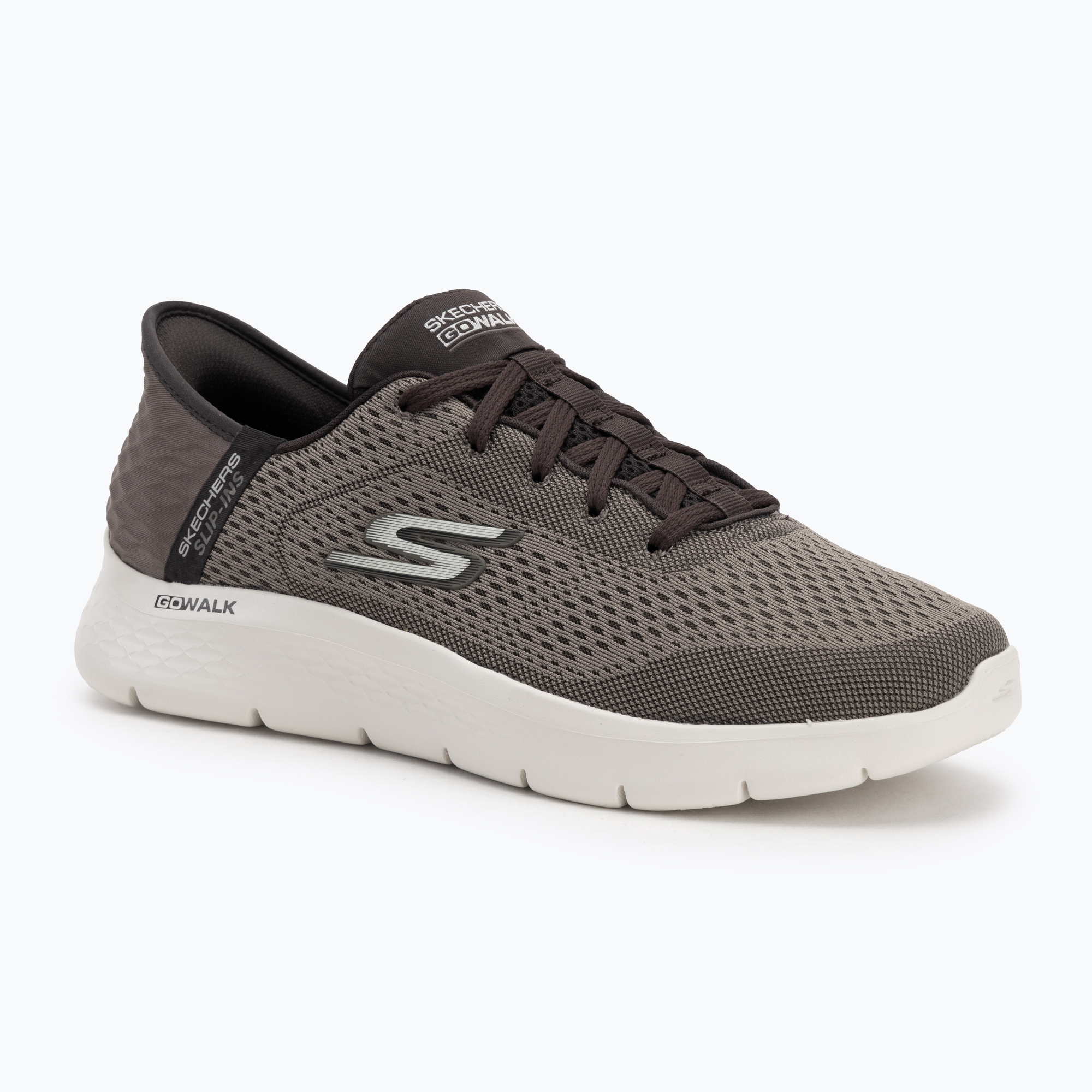 Buty męskie SKECHERS Slip-ins Go Walk Flex New World brown 