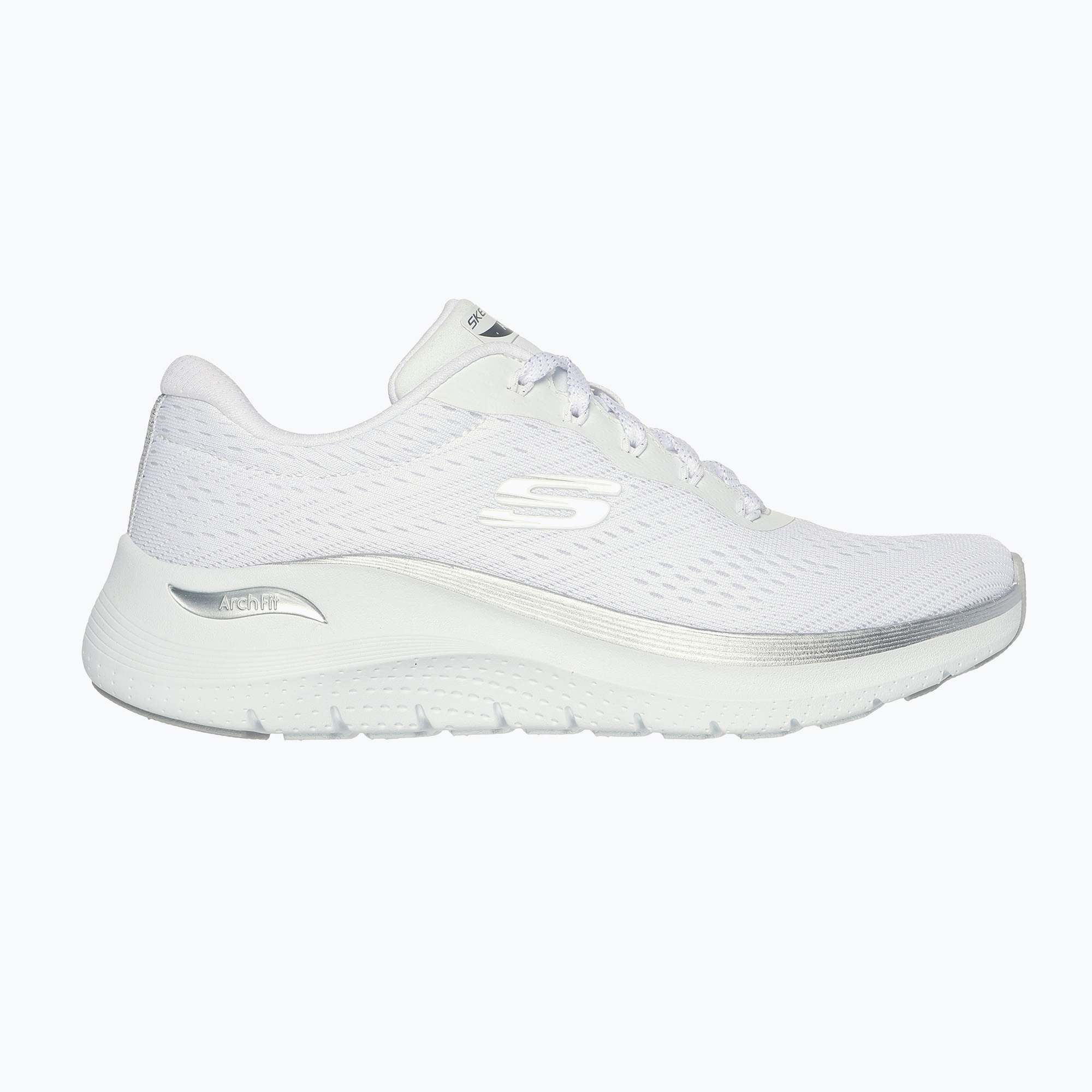 Buty damskie SKECHERS Arch Fit 2.0 Glow The Distance white/silver | WYSYŁKA W 24H | 30 DNI NA ZWROT