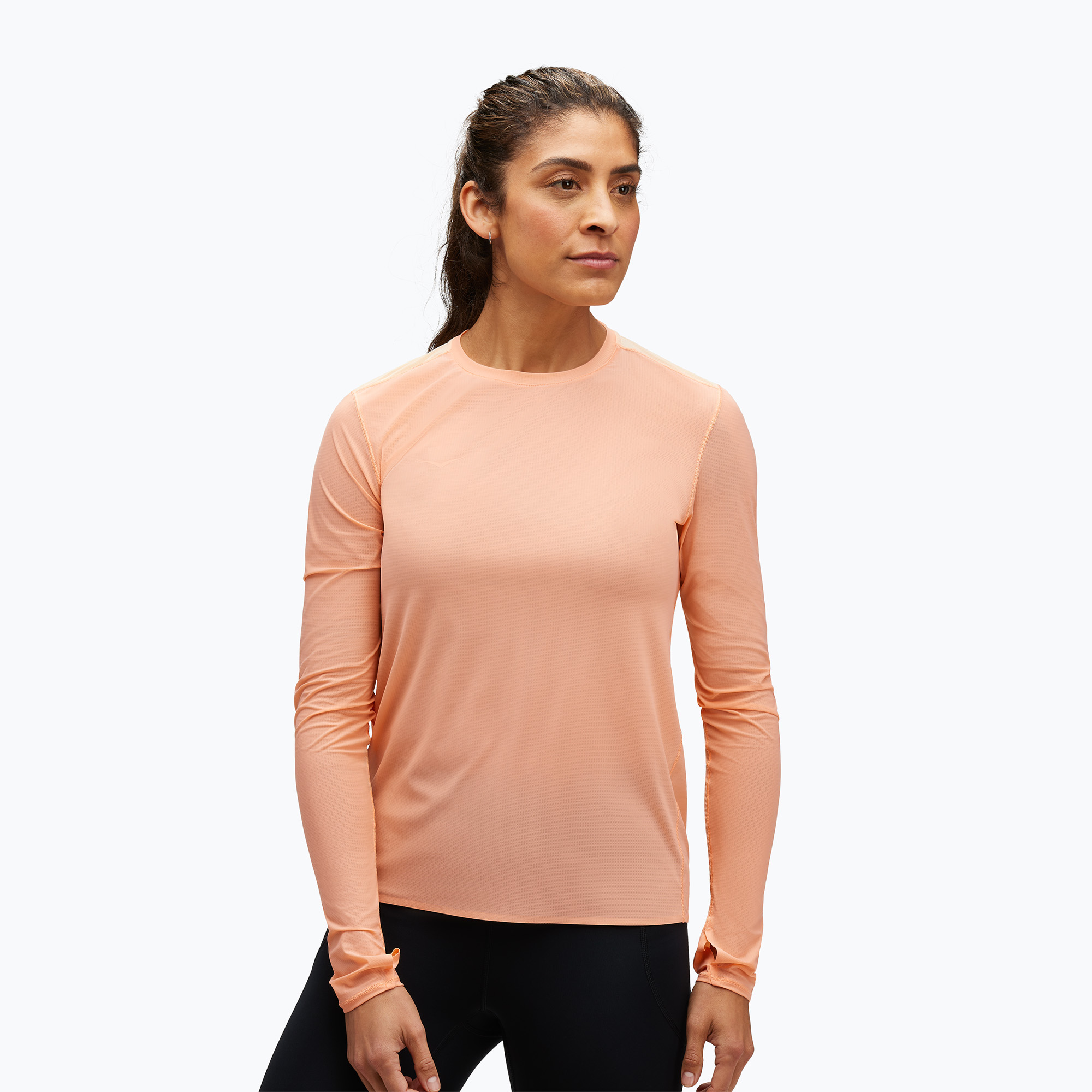 Longsleeve do biegania damski HOKA Airolite Run papaya | WYSYŁKA W 24H | 30 DNI NA ZWROT