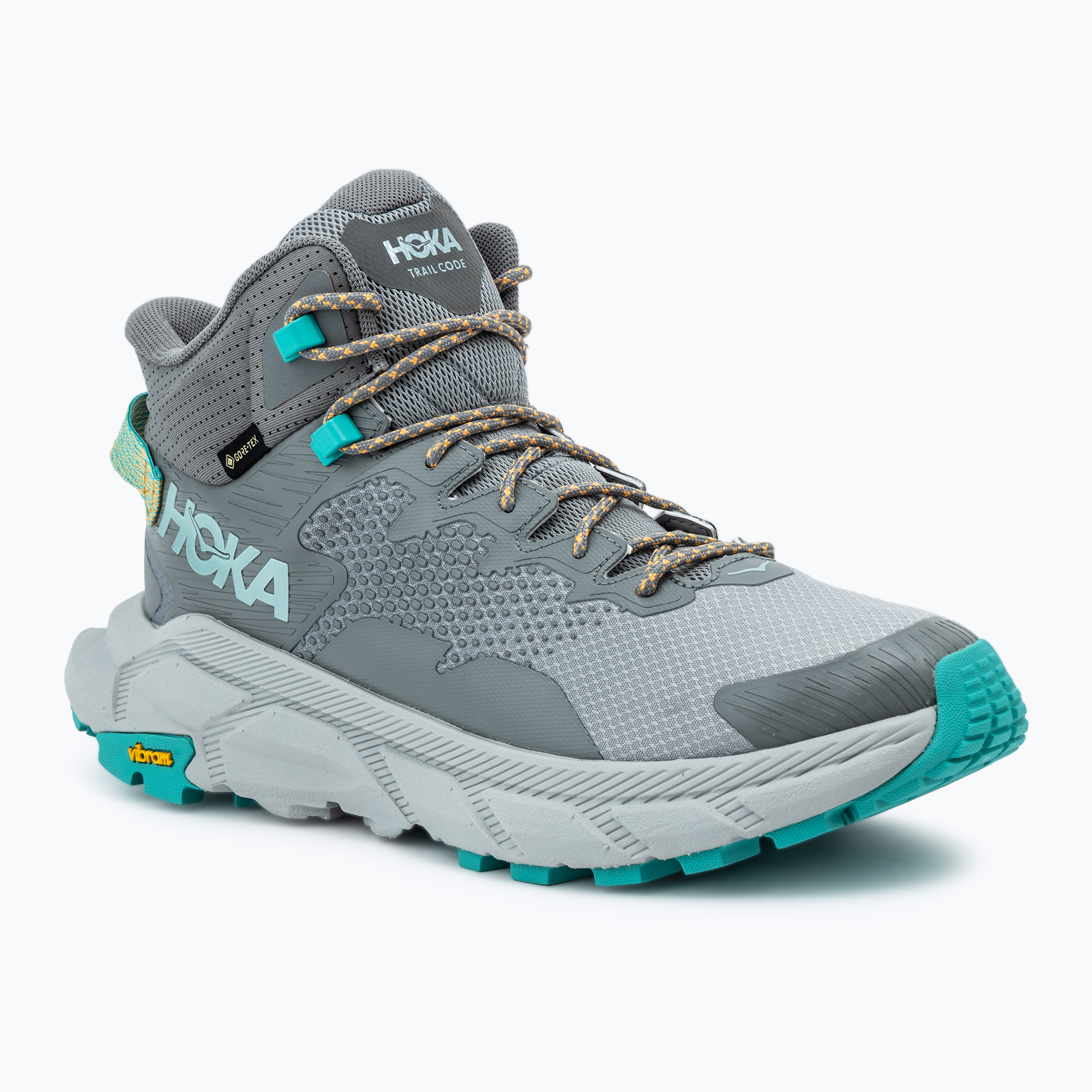 Buty turystyczne męskie HOKA Trail Code GTX galactic grey/electric aqua | WYSYŁKA W 24H | 30 DNI NA ZWROT