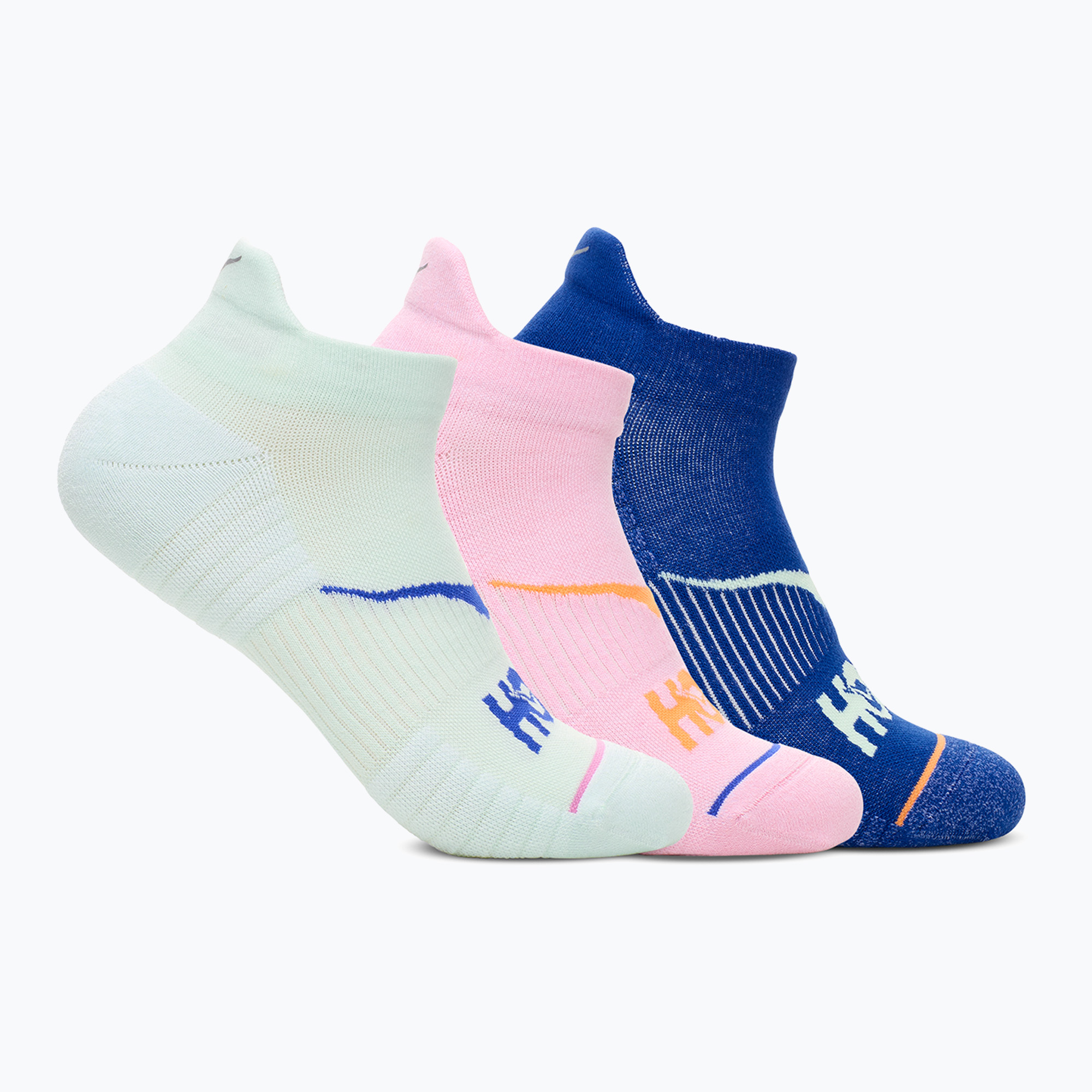 Skarpety HOKA No-Show Run Sock 3 pary aqua brze/pink twilight/ultramarine | WYSYŁKA W 24H | 30 DNI NA ZWROT