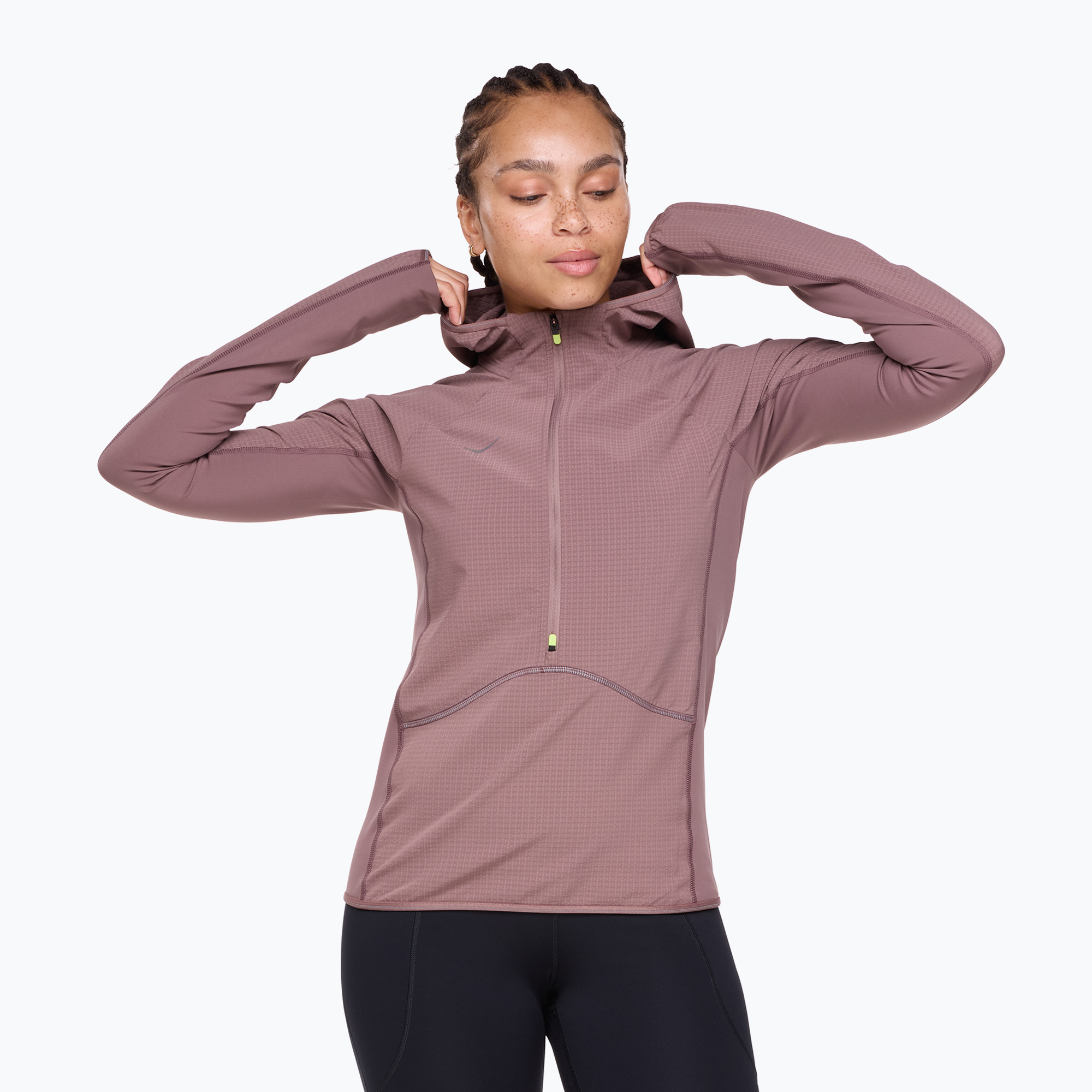 Bluza do biegania damska HOKA Sky Glow Half Zip smokey quartz | WYSYŁKA W 24H | 30 DNI NA ZWROT