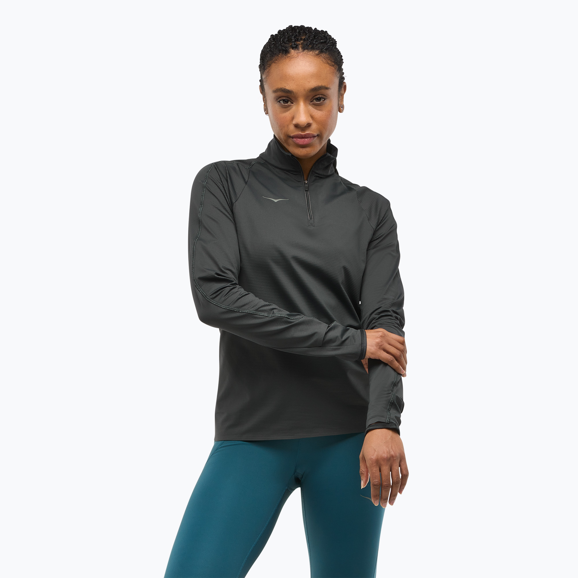 Bluza do biegania damska HOKA GlideTech Quarter Zip black | WYSYŁKA W 24H | 30 DNI NA ZWROT