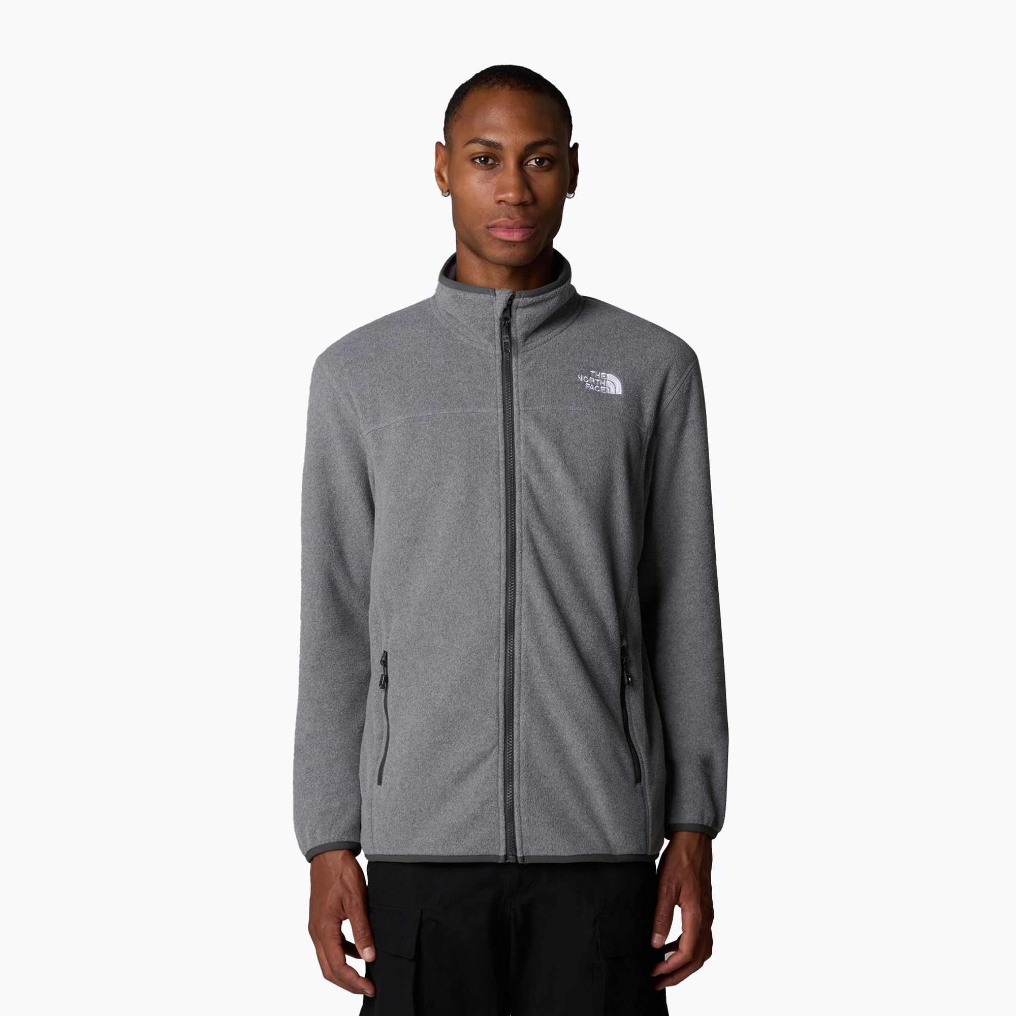 Bluza męska The North Face 100 Glacier Full Zip medium grey heather | WYSYŁKA W 24H | 30 DNI NA ZWROT