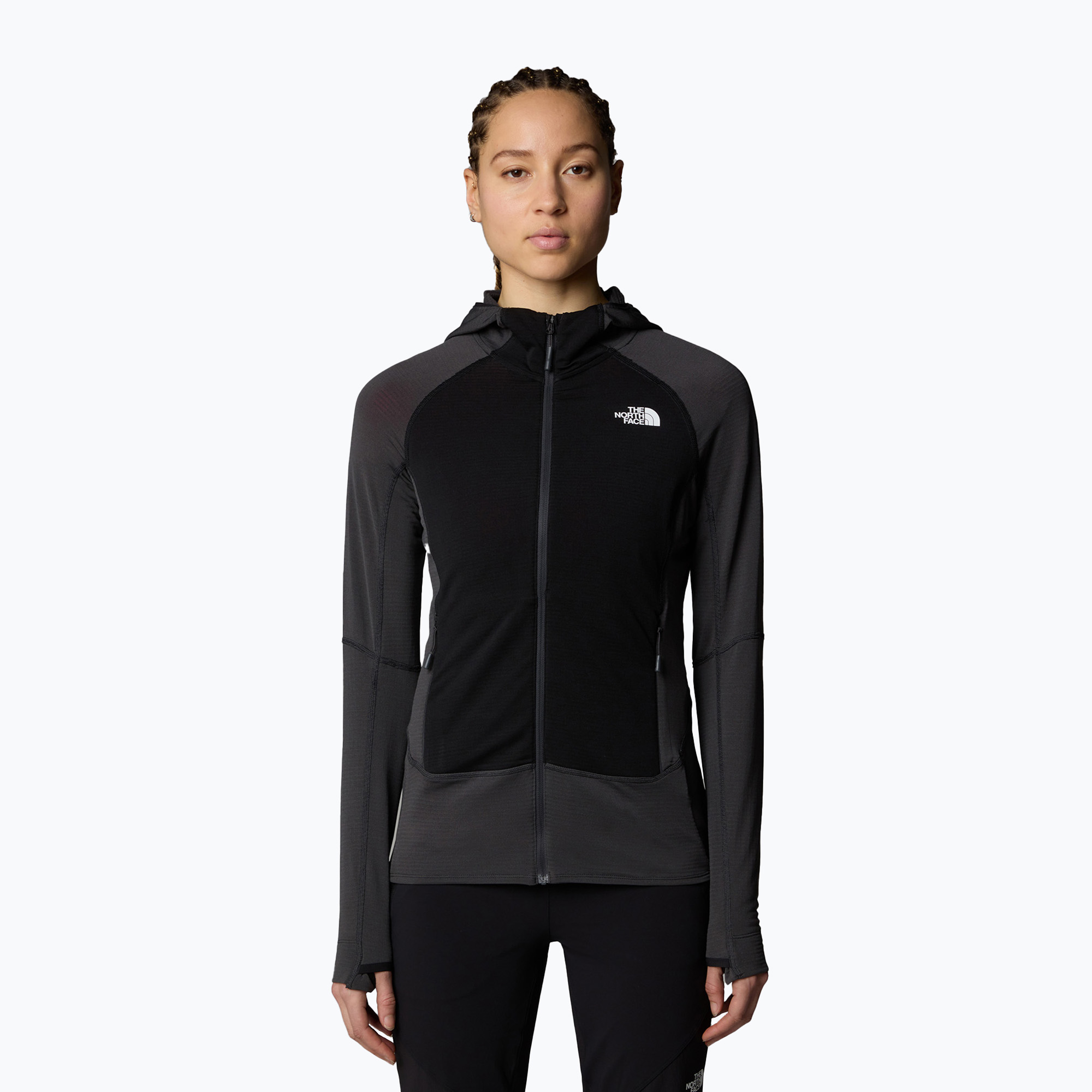 Bluza damska The North Face Bolt Polartec Hoodie asphalt grey/black | WYSYŁKA W 24H | 30 DNI NA ZWROT