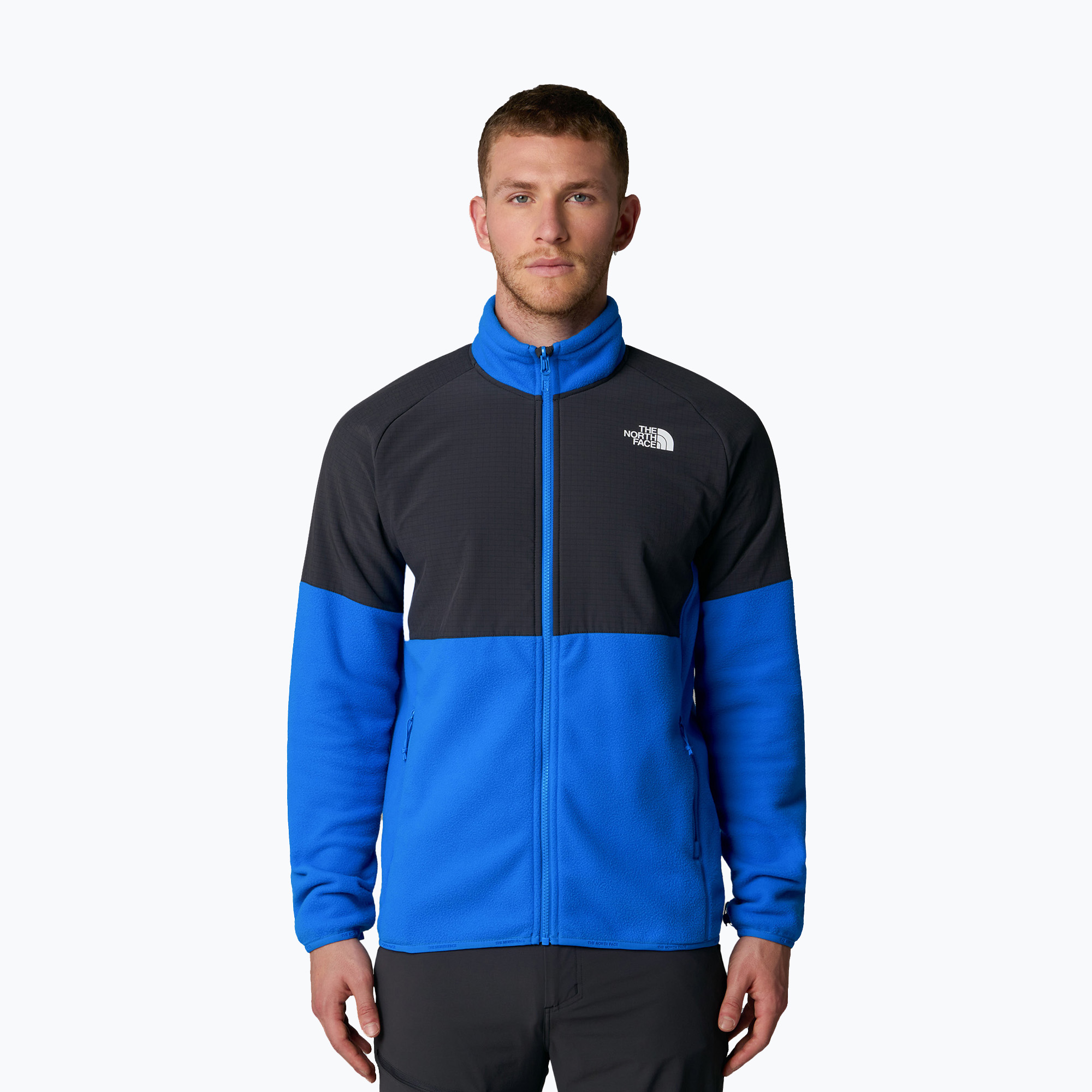 Bluza męska The North Face Glacier Heavyweight Full Zip hero blue/asphalt grey/tnf black | WYSYŁKA W 24H | 30 DNI NA ZWROT