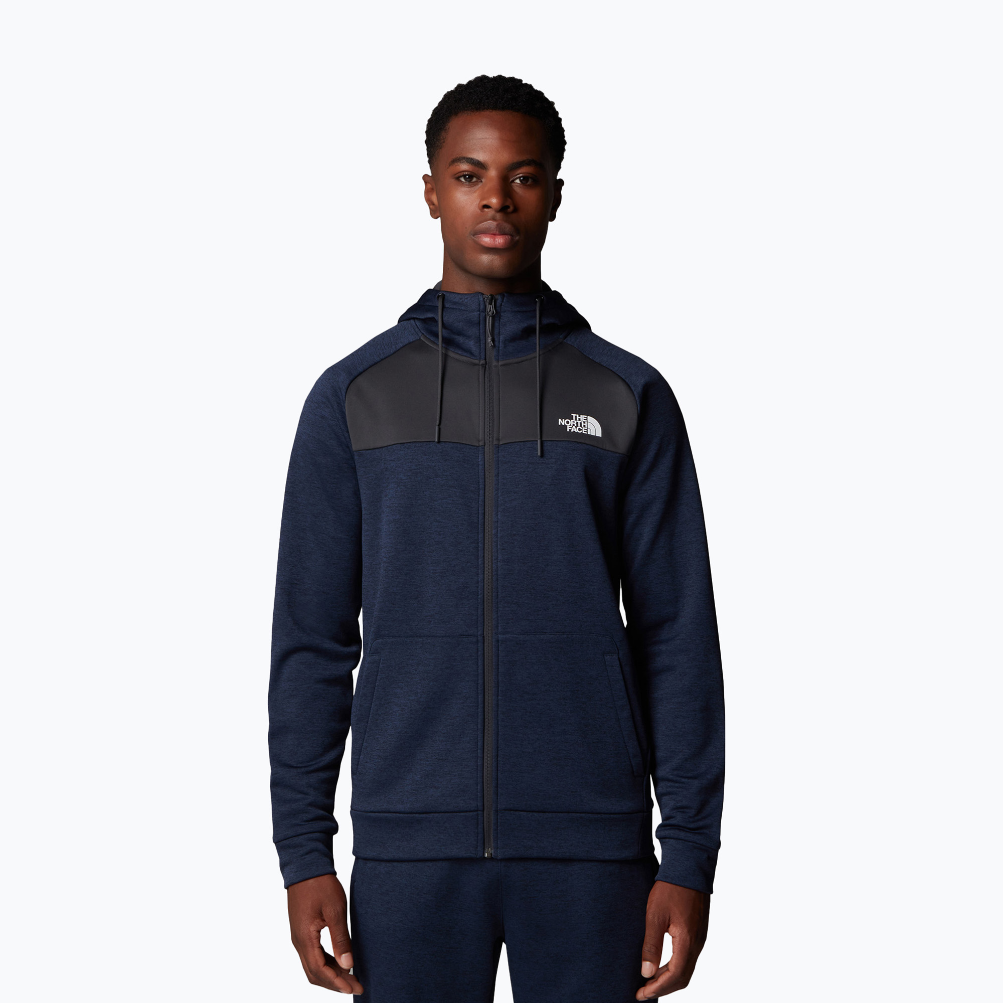 Bluza męska The North Face Reaxion Fleece Full Zip Hoodie summit navy dark heather/asphalt grey | WYSYŁKA W 24H | 30 DNI NA ZWROT