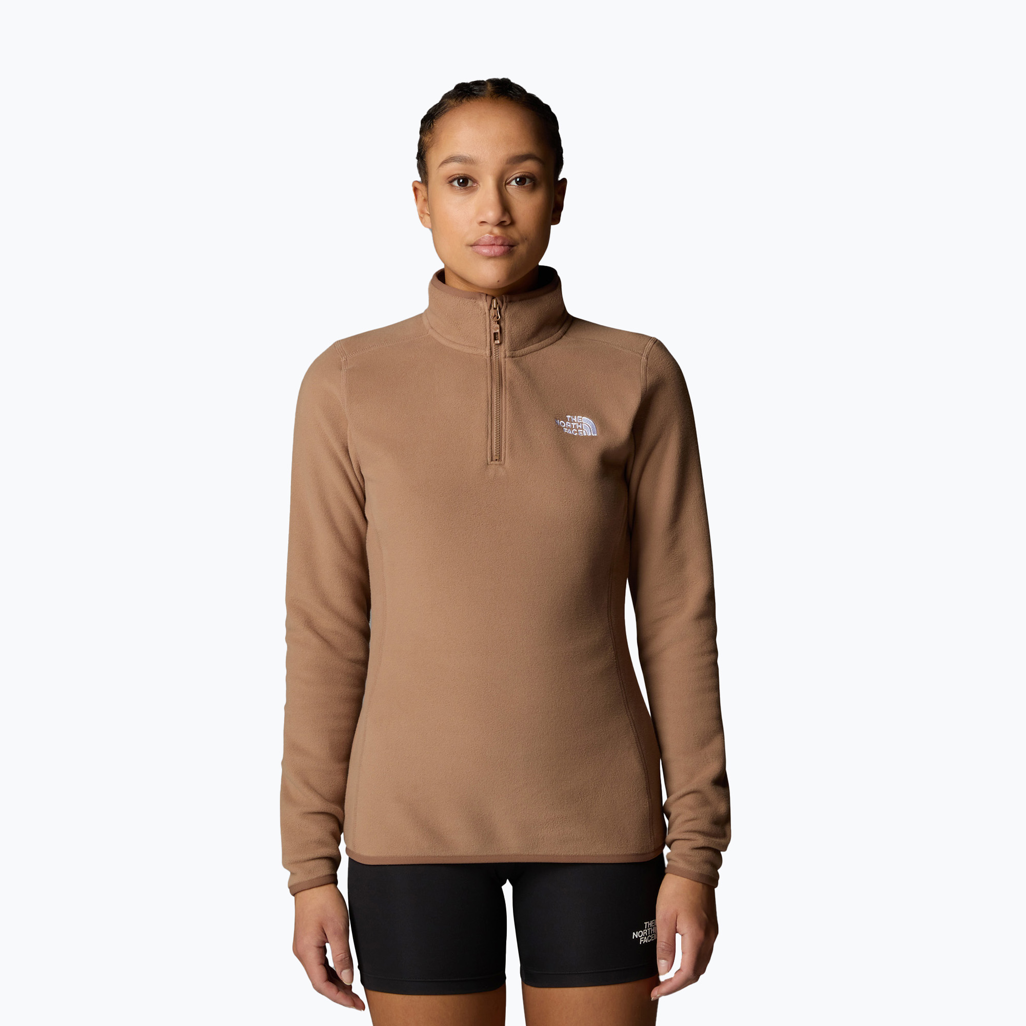 Bluza damska The North Face 100 Glacier 1/4 Zip latte | WYSYŁKA W 24H | 30 DNI NA ZWROT