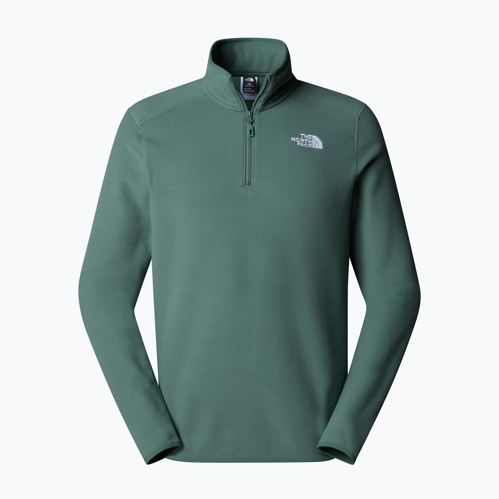 Bluza męska The North Face 100 Glacier 1/4 Zip medium duck green | WYSYŁKA W 24H | 30 DNI NA ZWROT