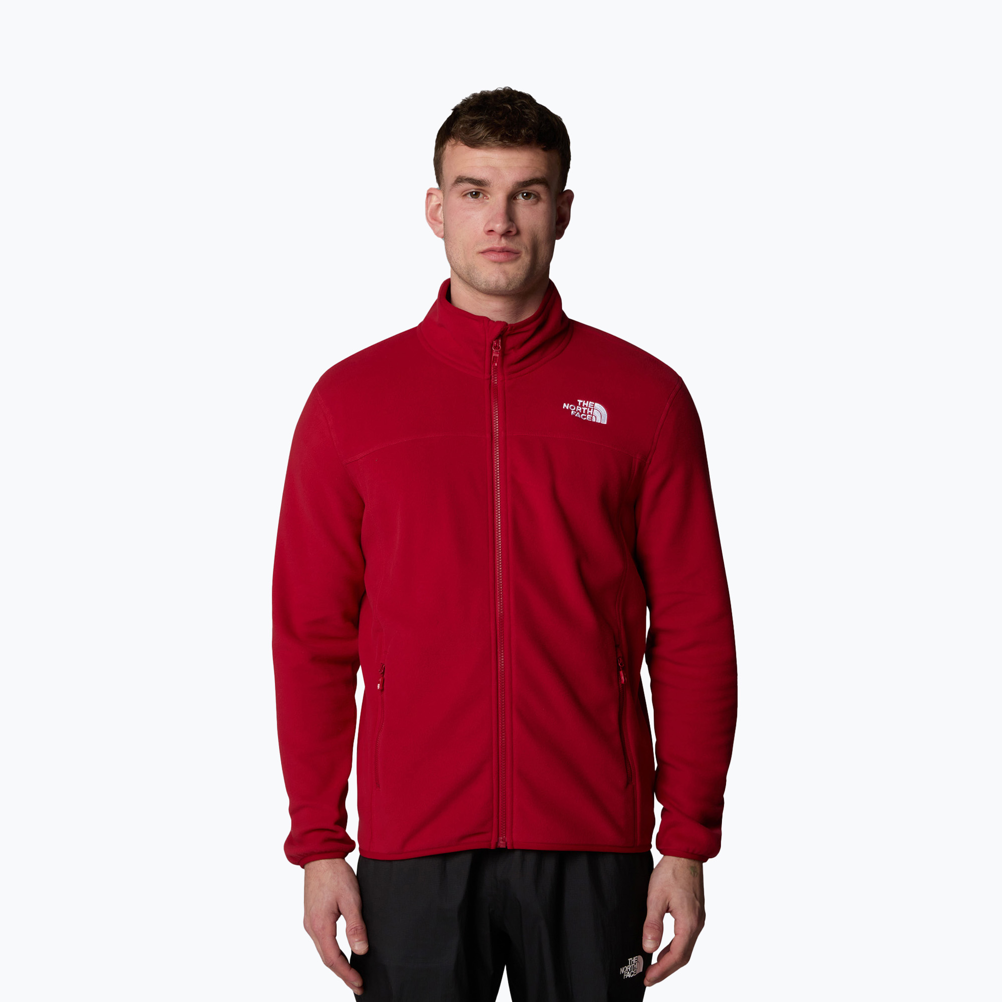 Bluza męska The North Face 100 Glacier Full Zip garnet red | WYSYŁKA W 24H | 30 DNI NA ZWROT